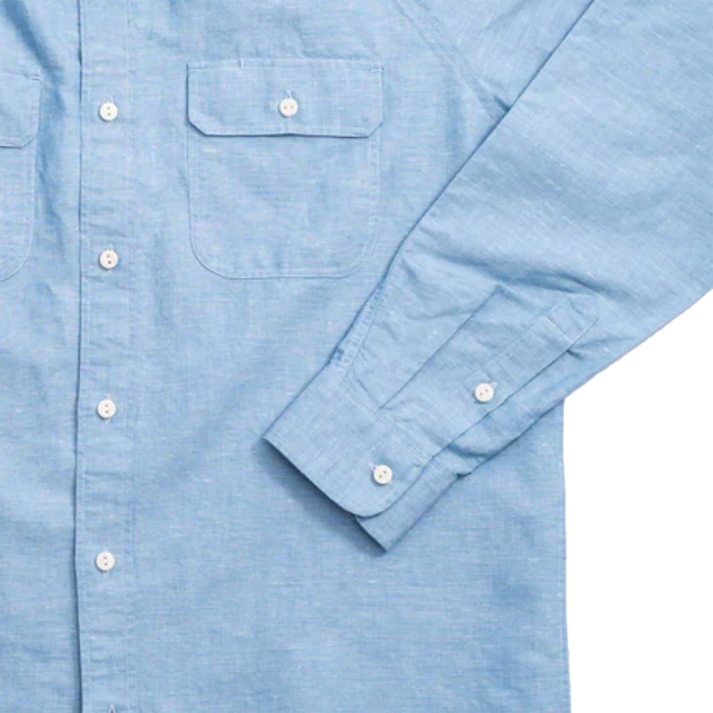 Cotton Hemp Chambray Shirt - Trail Blue