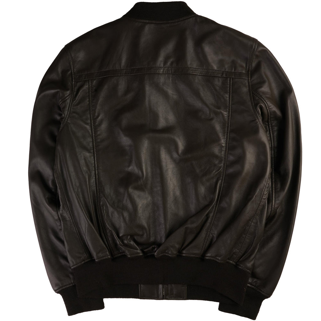 Schott NYC Leather Bomber Jacket - Brown