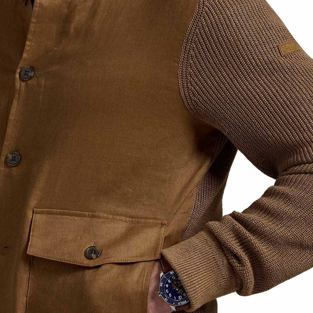 Polo Ralph Lauren Hybrid Linen Cardigan - Brown
