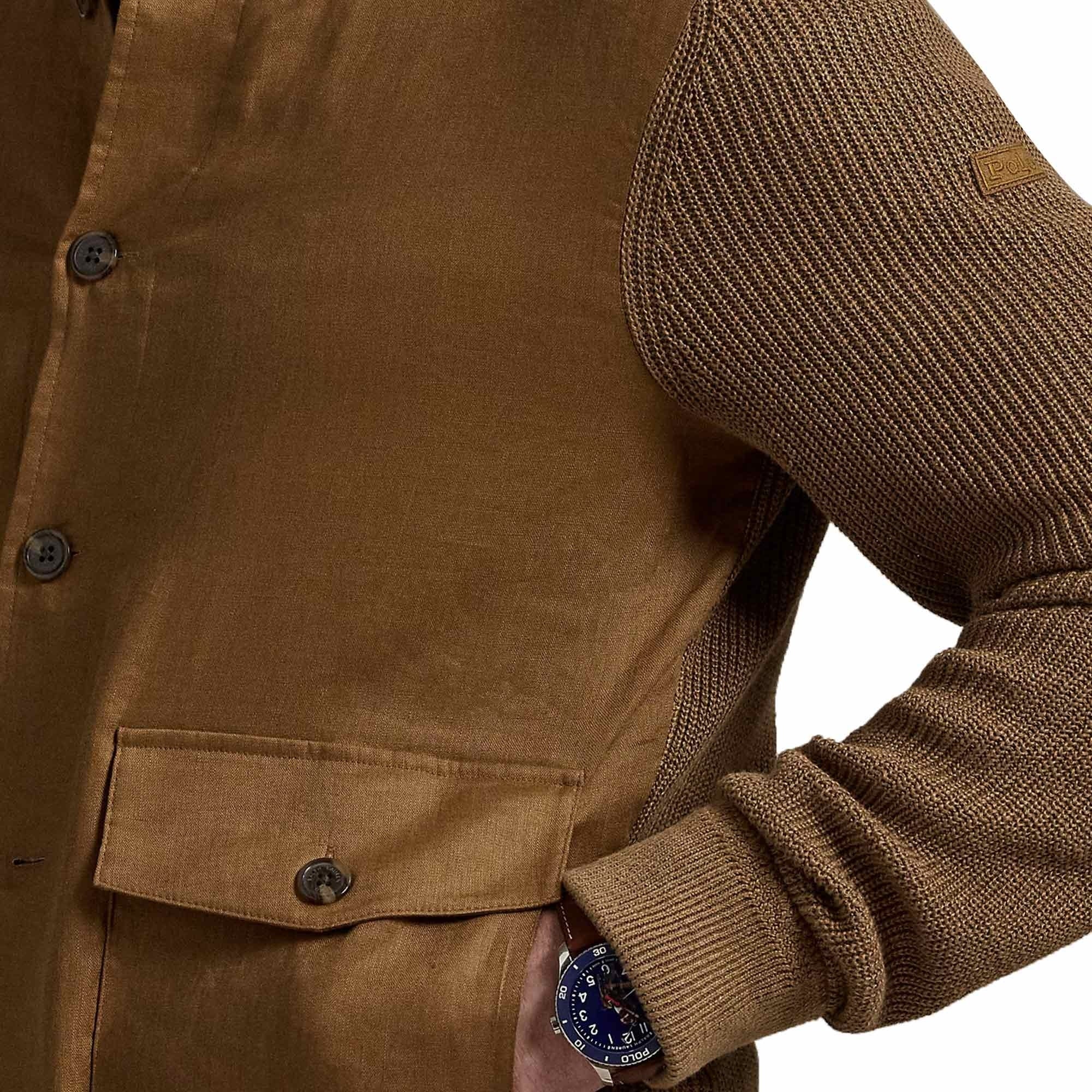 Polo Ralph Lauren Hybrid Linen Cardigan - Brown