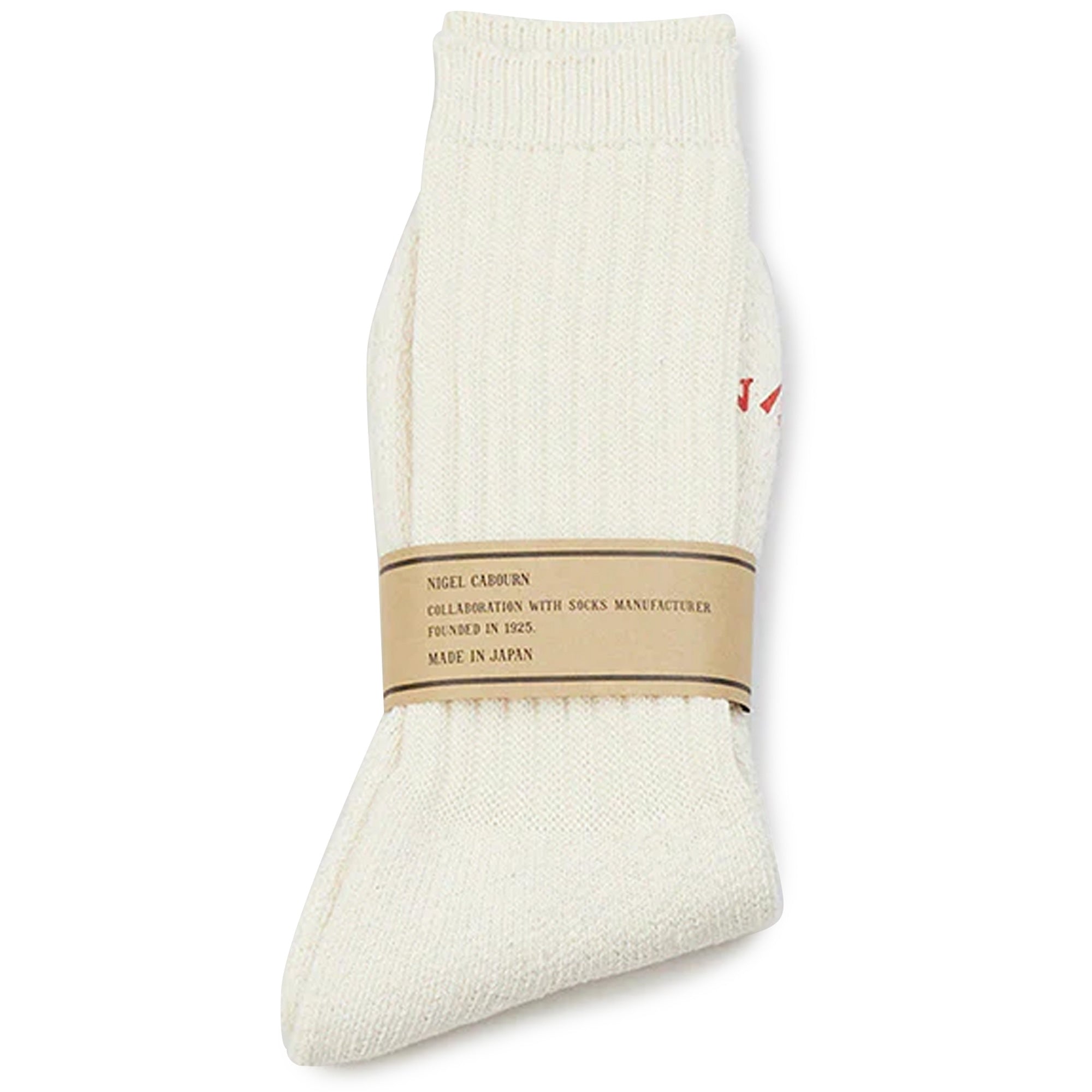 Nigel Cabourn Pile Socks - Ivory