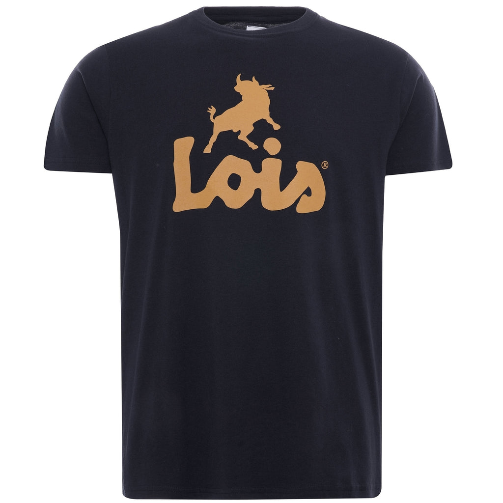 Lois Jeans New Baco Mini Logo T-shirt - Navy/Yellow