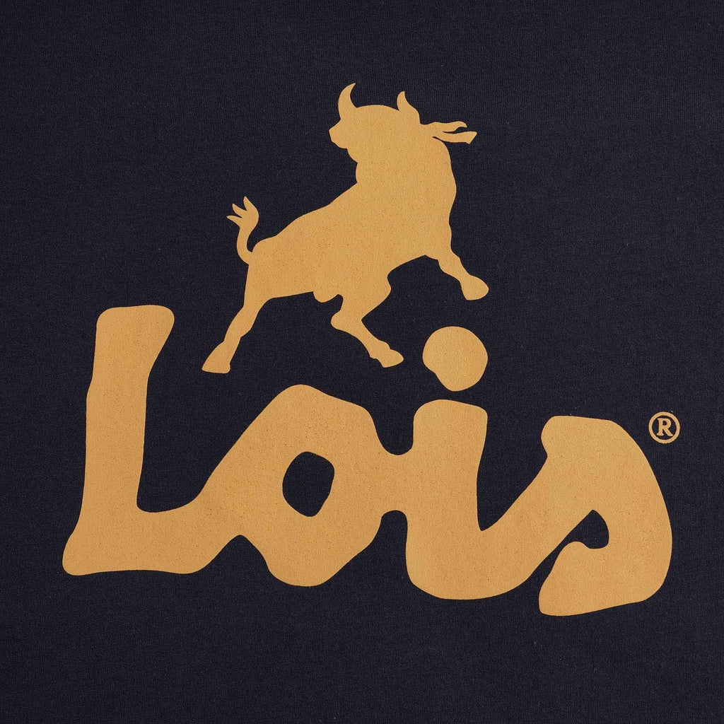 Lois Jeans New Baco Mini Logo T-shirt - Navy/Yellow