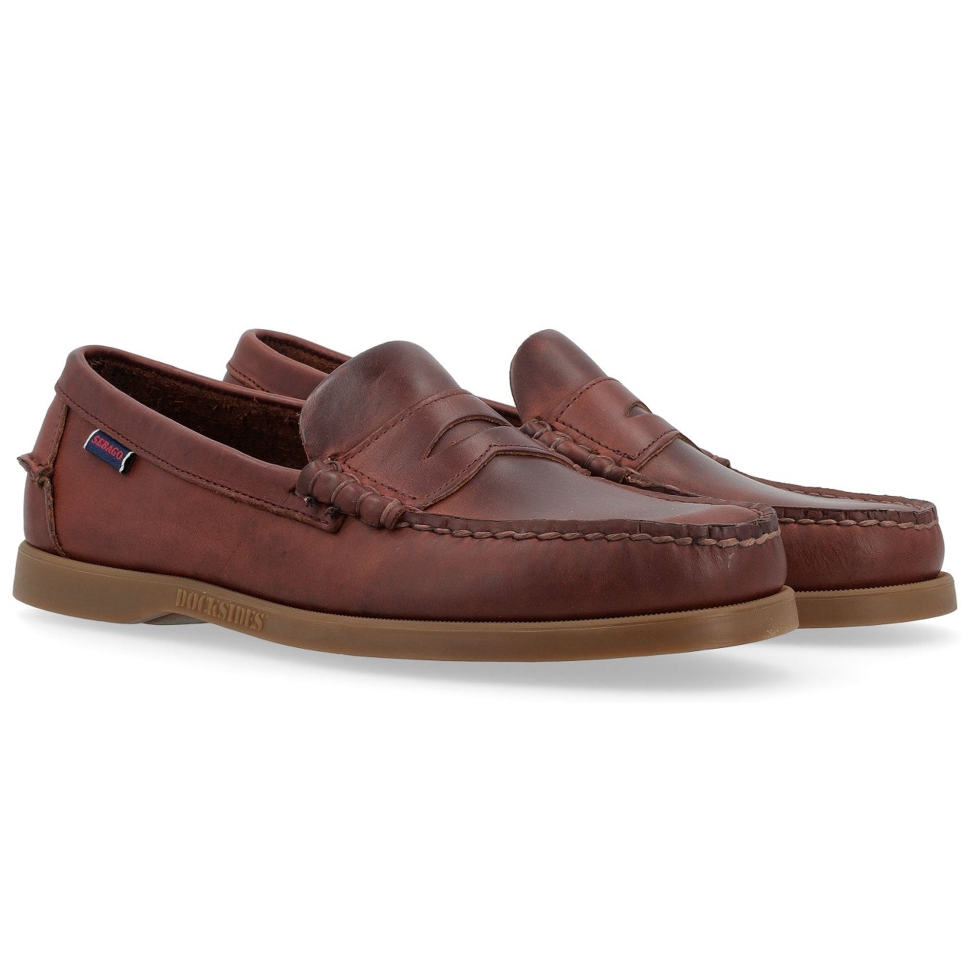 Dolphin Waxed Leather Loafer - Brown Gum