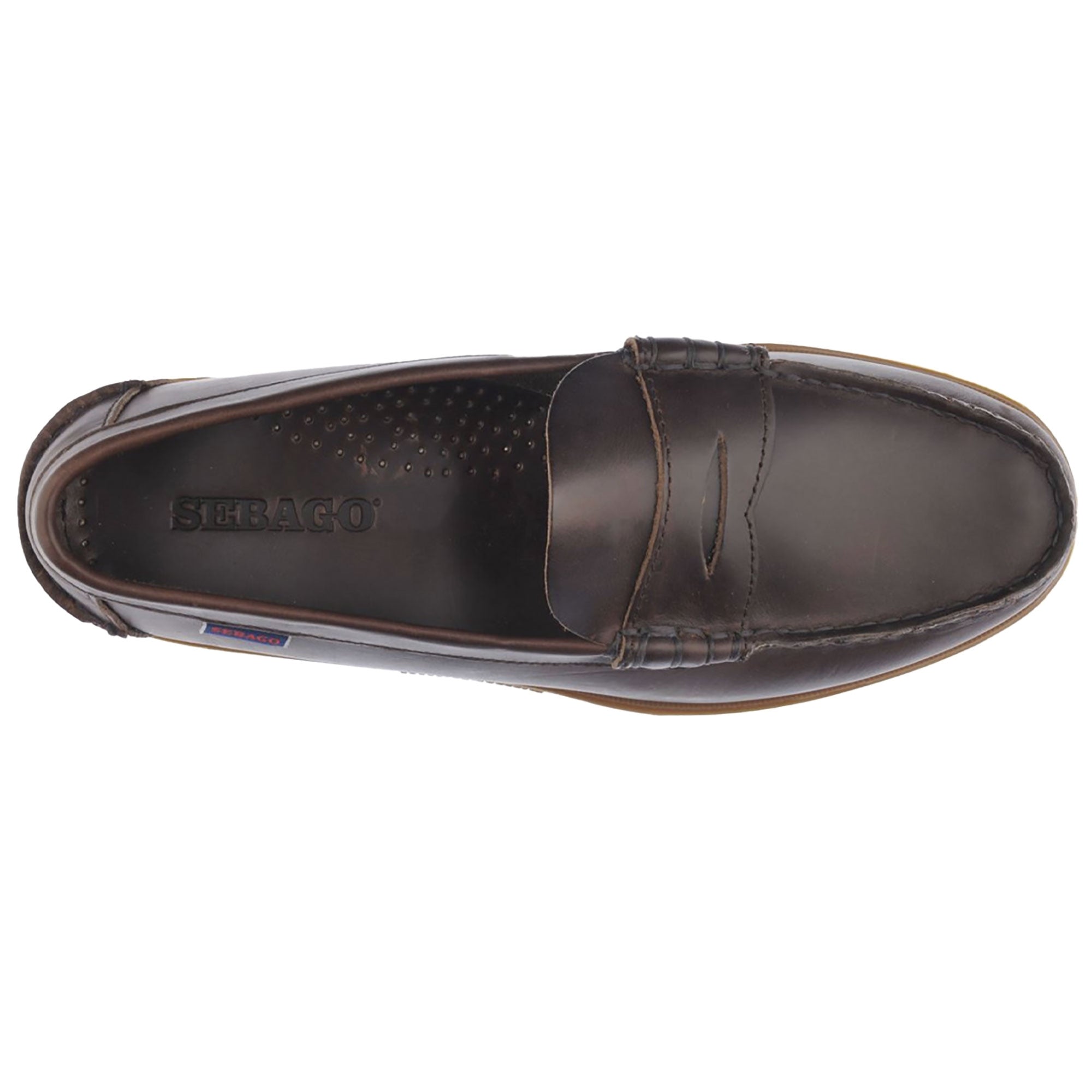 Dolphin Waxed Leather Loafer - Dark Brown