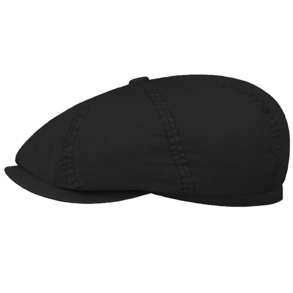 Stetson Hats Linen Newsboy Cap - Black