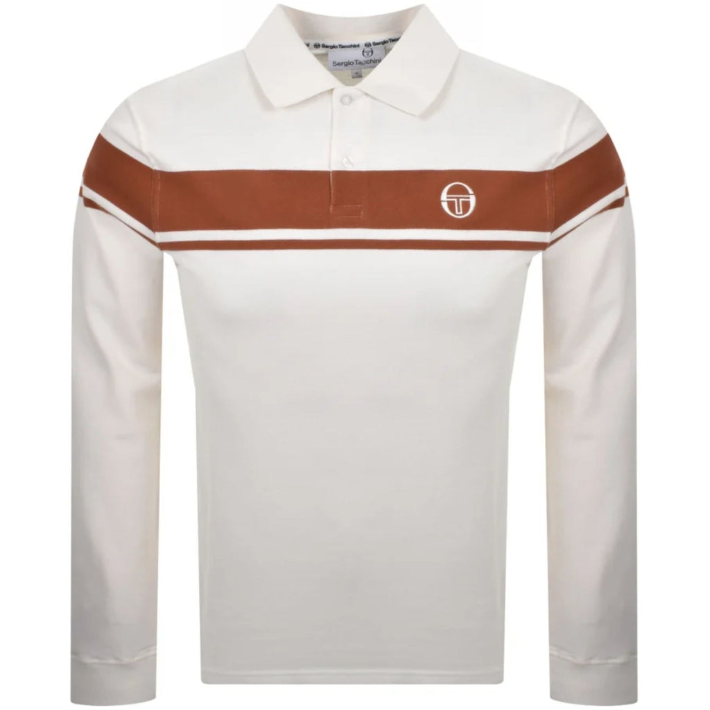 Sergio Tacchini Young Line Long Sleeve Polo Shirt - Gardenia