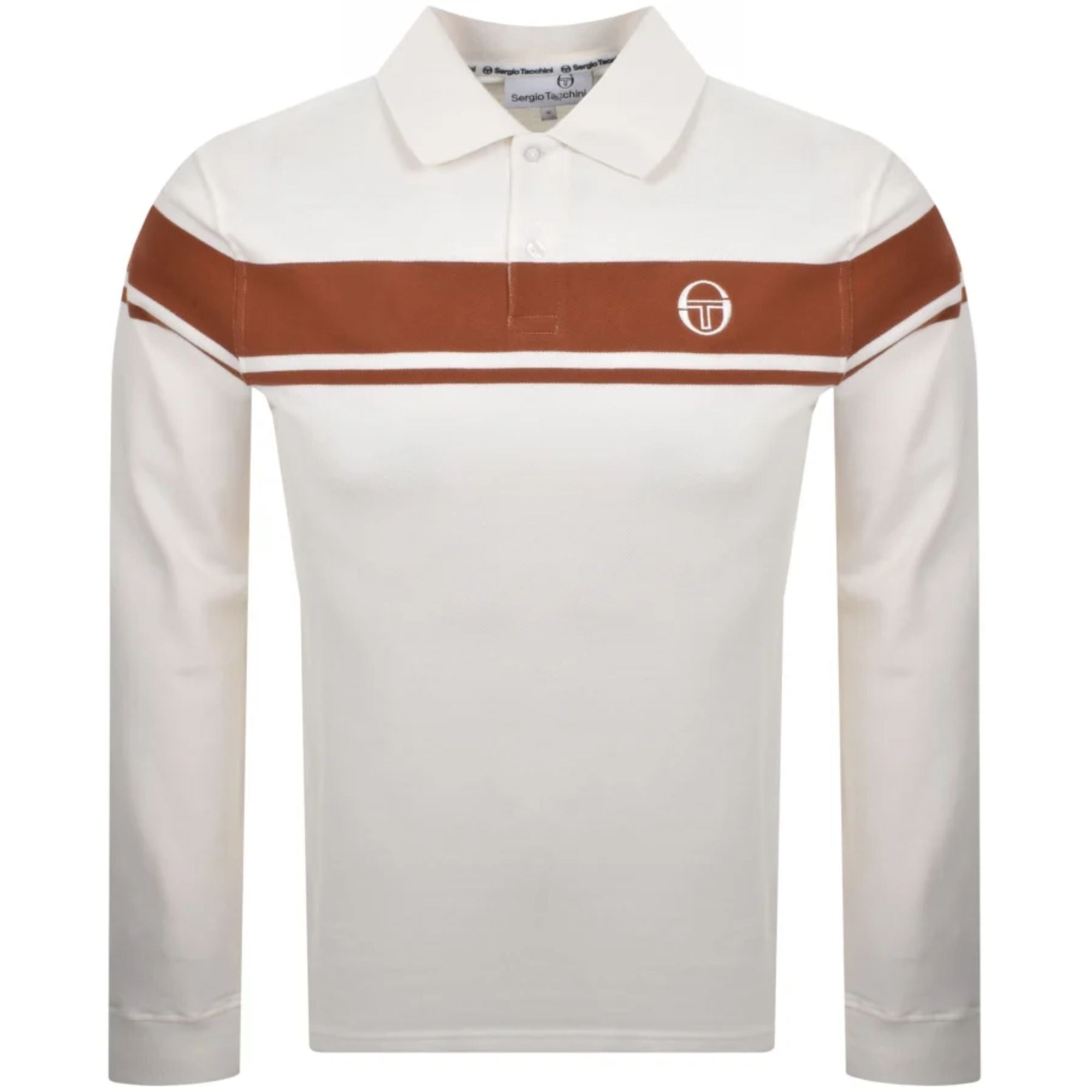 Sergio Tacchini Young Line Long Sleeve Polo Shirt - Gardenia