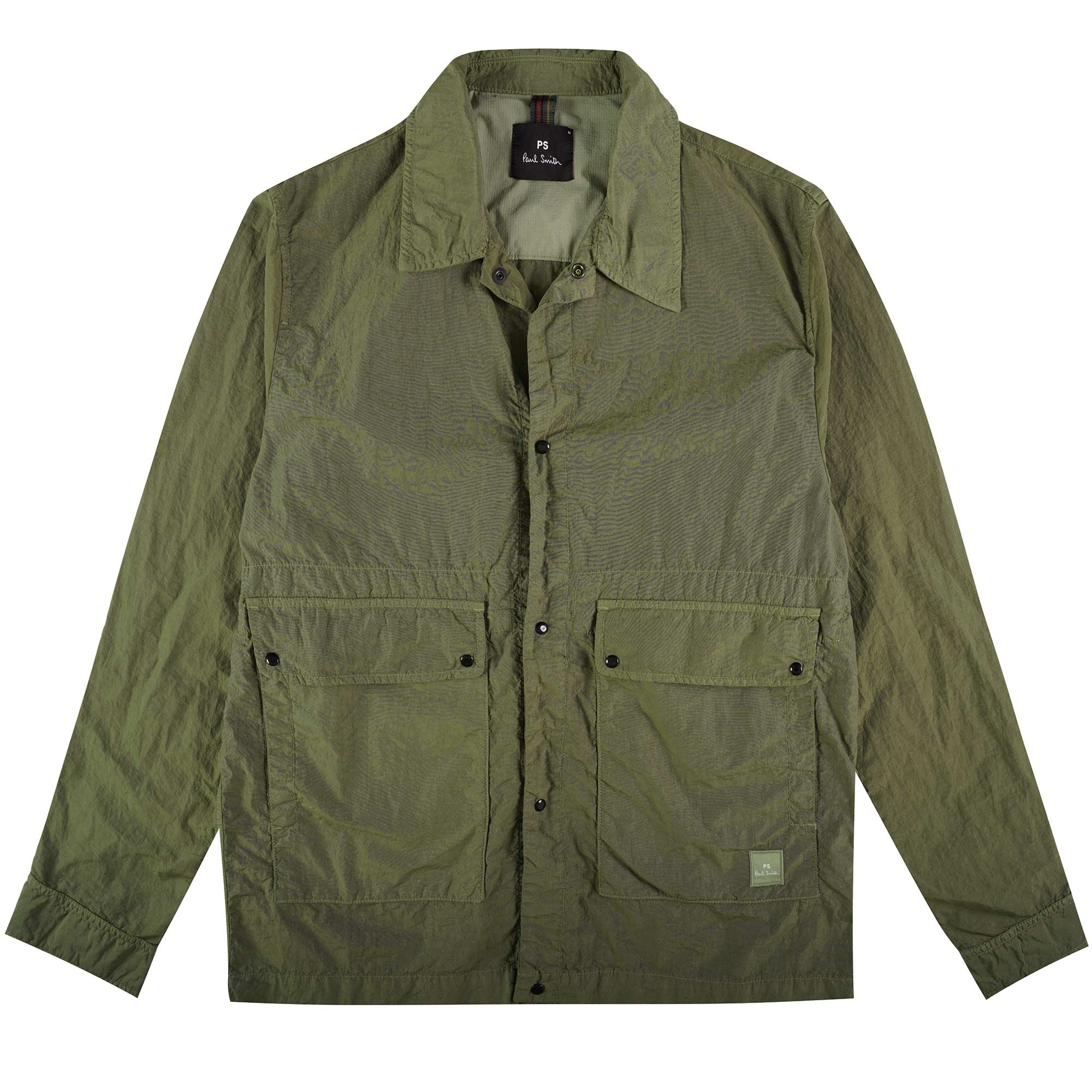 PAUL SMITH オリーブグリーン ジャンパー Paul Smith Zip Bomber Jacket - Green | Editorialist