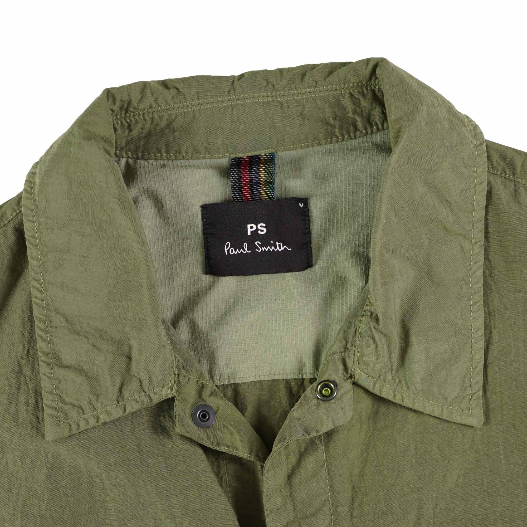 PAUL SMITH オリーブグリーン ジャンパー Paul Smith Zip Bomber Jacket - Green | Editorialist
