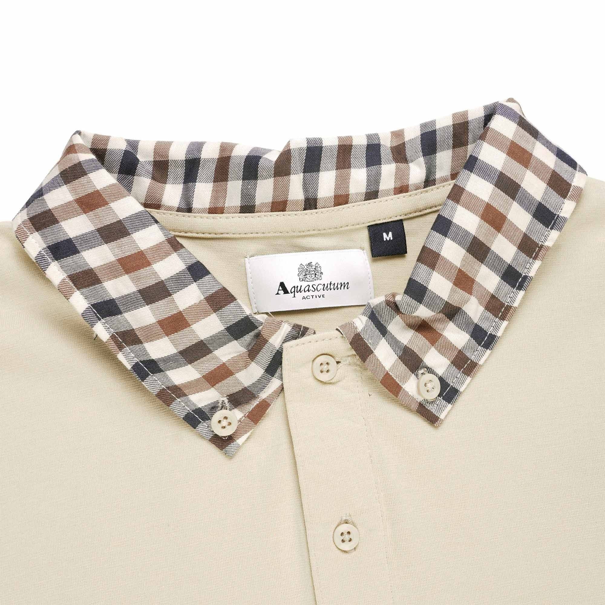 Aquascutum Supima Club Check Polo Shirt - Beige