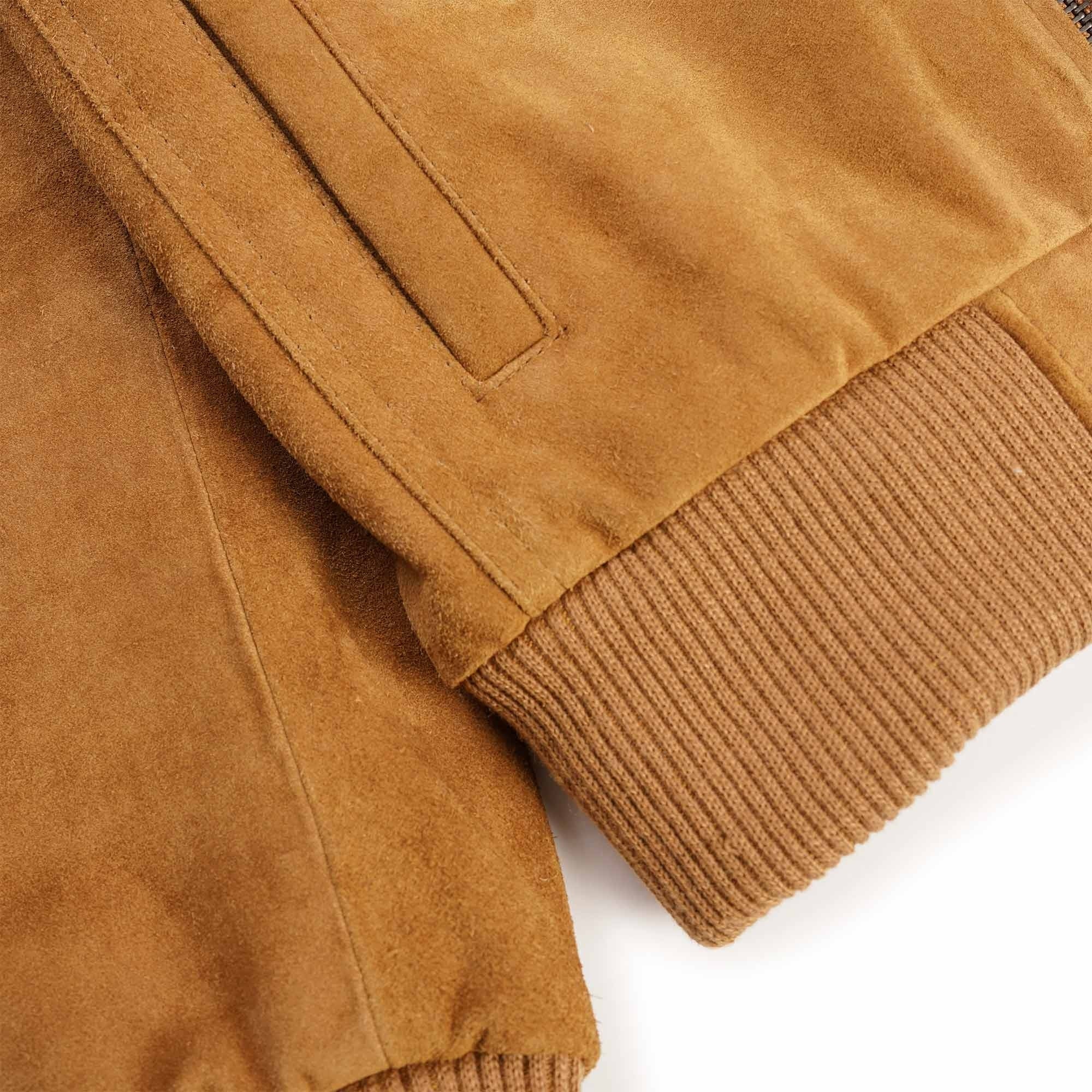 Suede Bomber Jacket - Tan