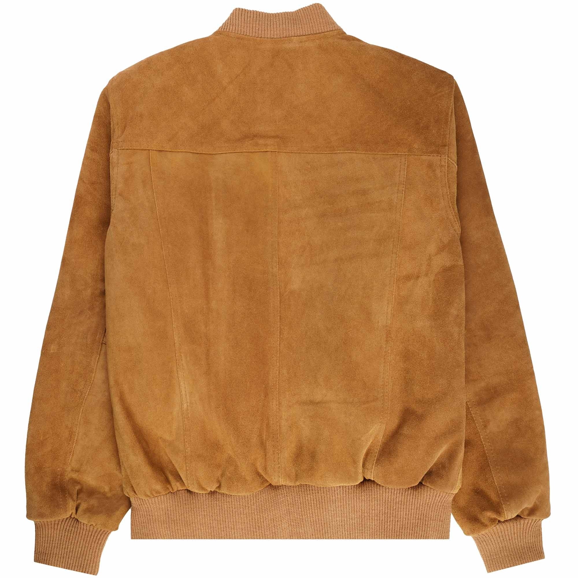 Suede Bomber Jacket - Tan