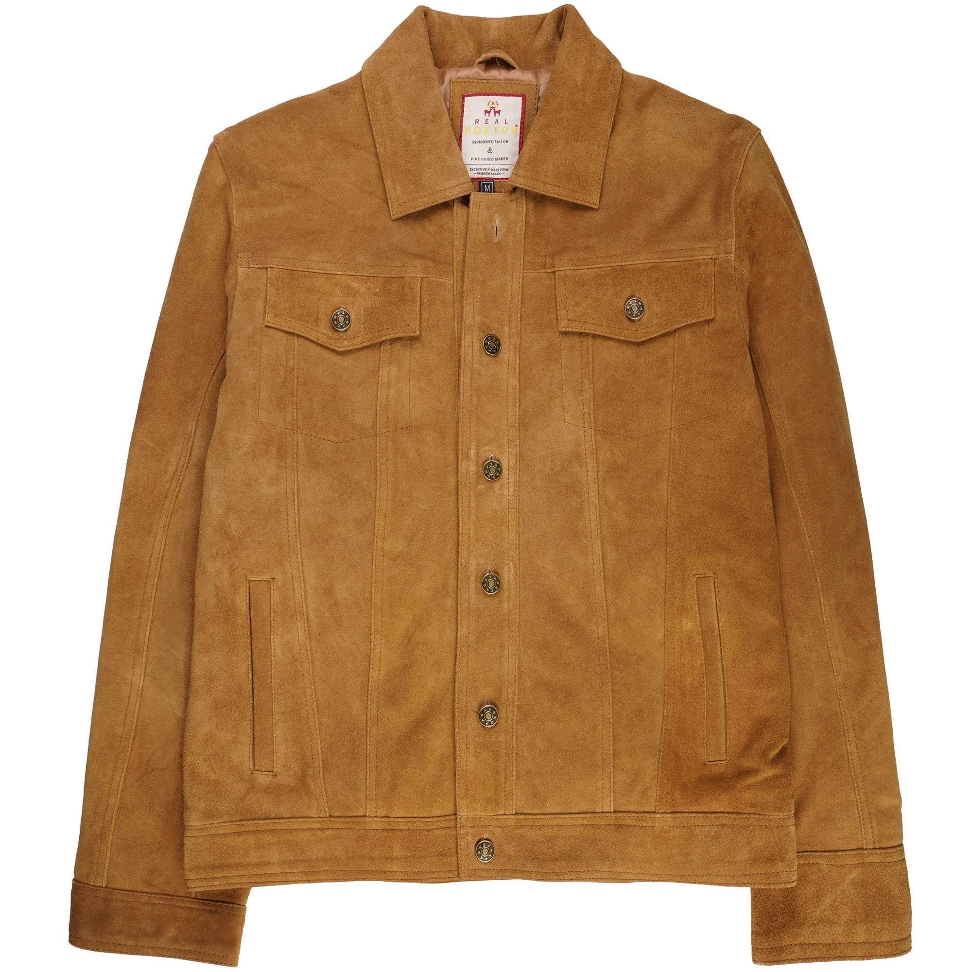 Suede Trucker Jacket - Tan