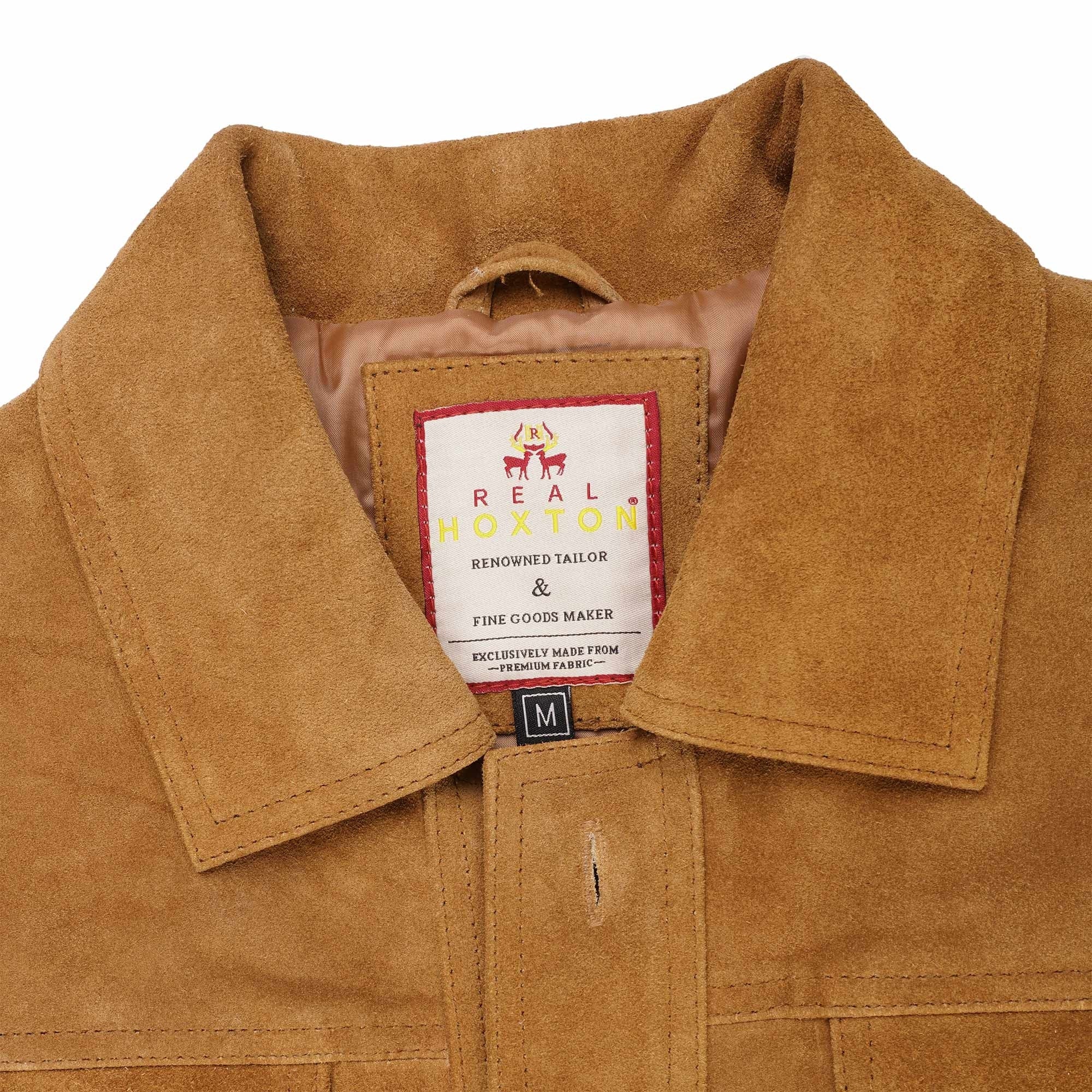 Suede Trucker Jacket - Tan