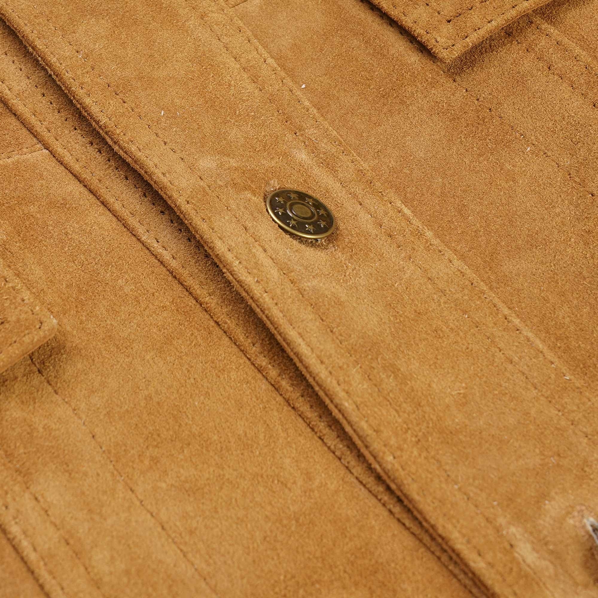 Suede Trucker Jacket - Tan