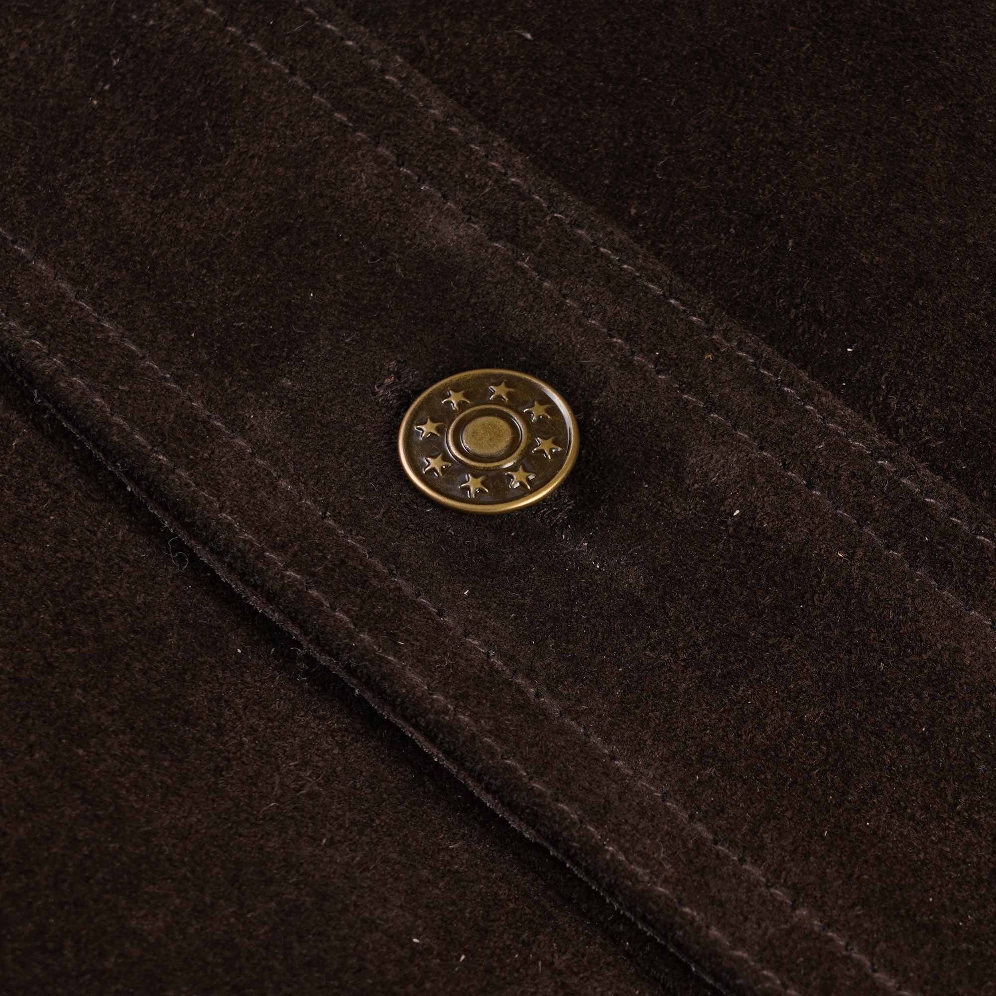 Suede Trucker Jacket - Brown