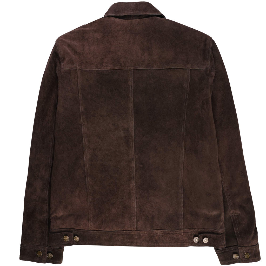Suede Trucker Jacket - Brown
