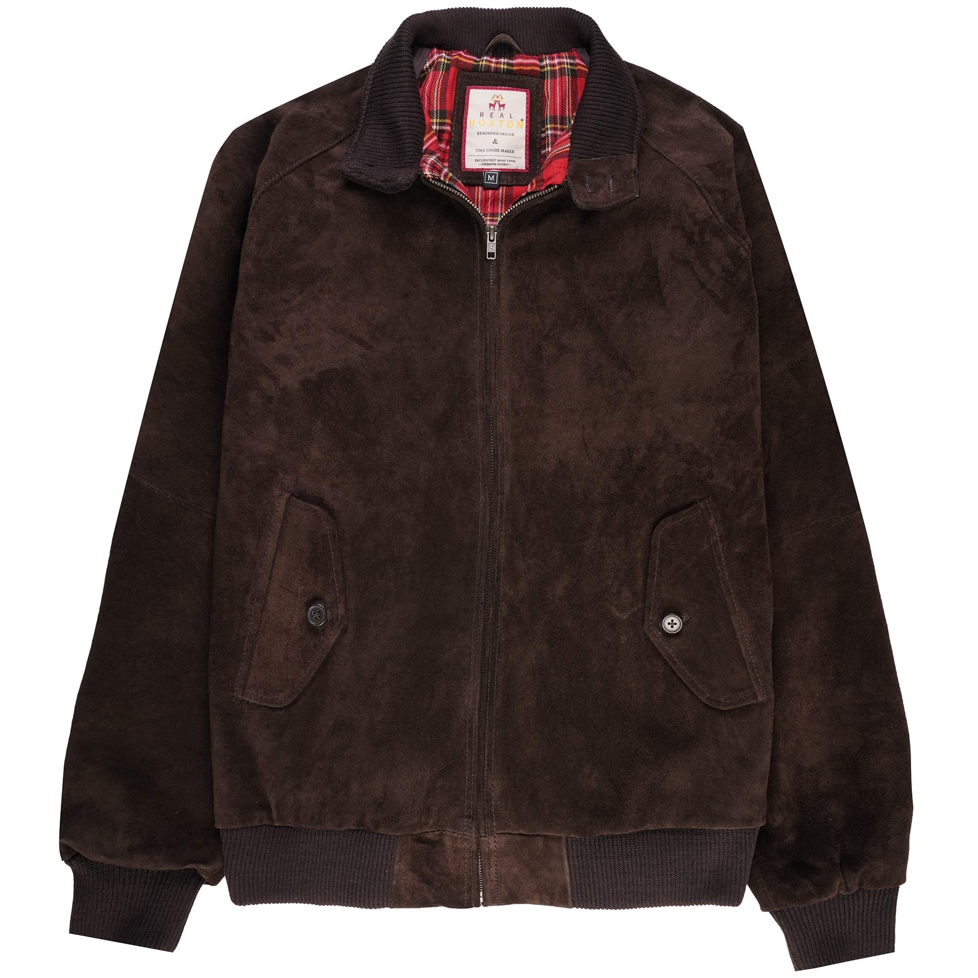 Suede Harrington Jacket - Brown