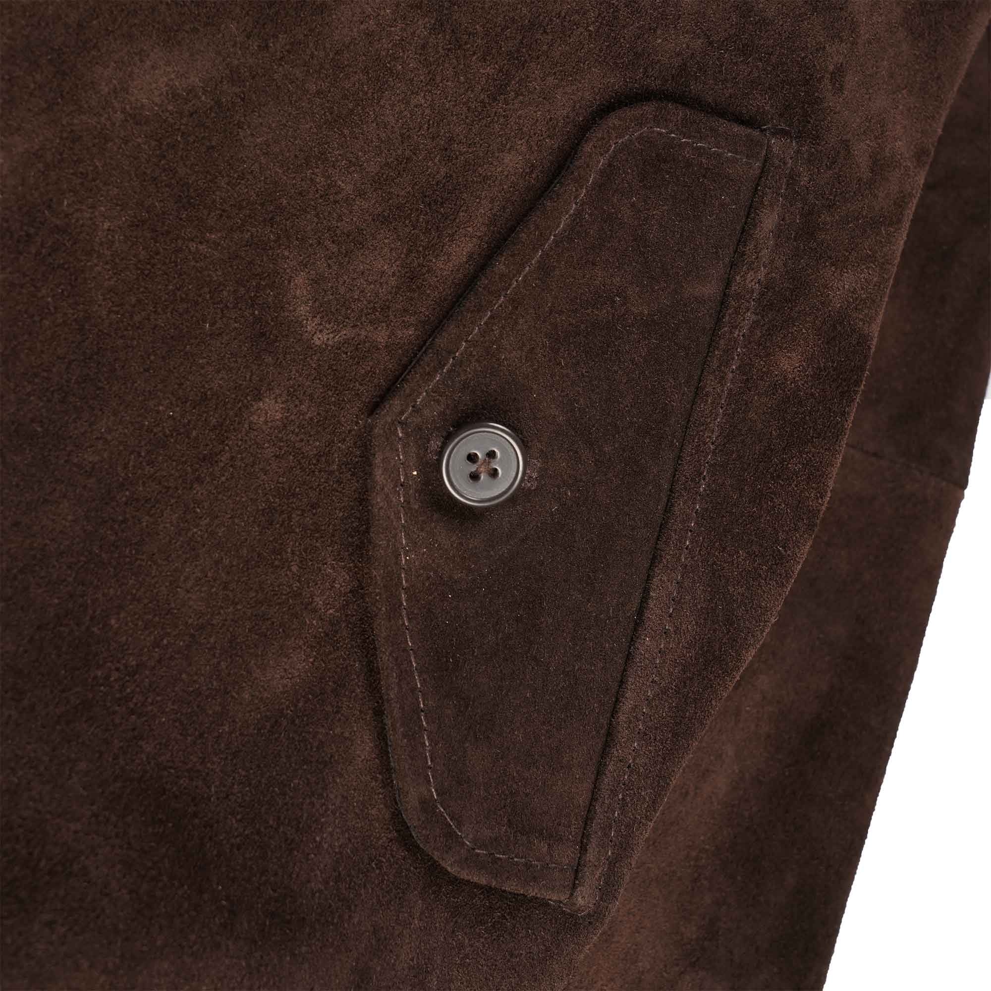 Suede Harrington Jacket - Brown