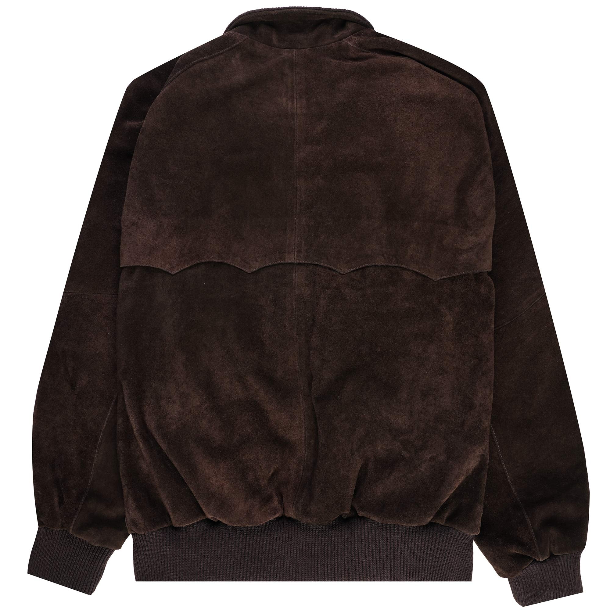 Suede Harrington Jacket - Brown