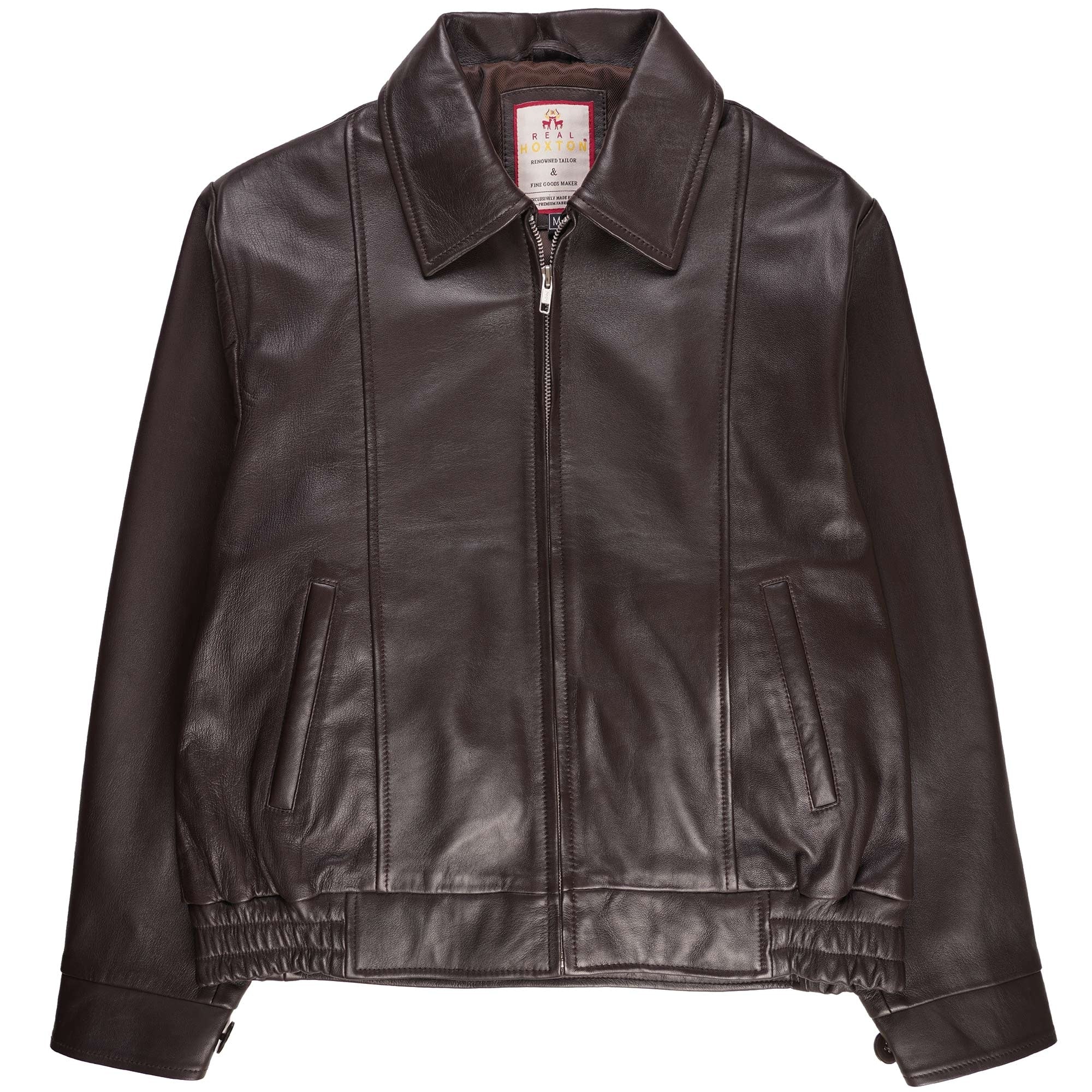 Leather Gab Jacket - Brown