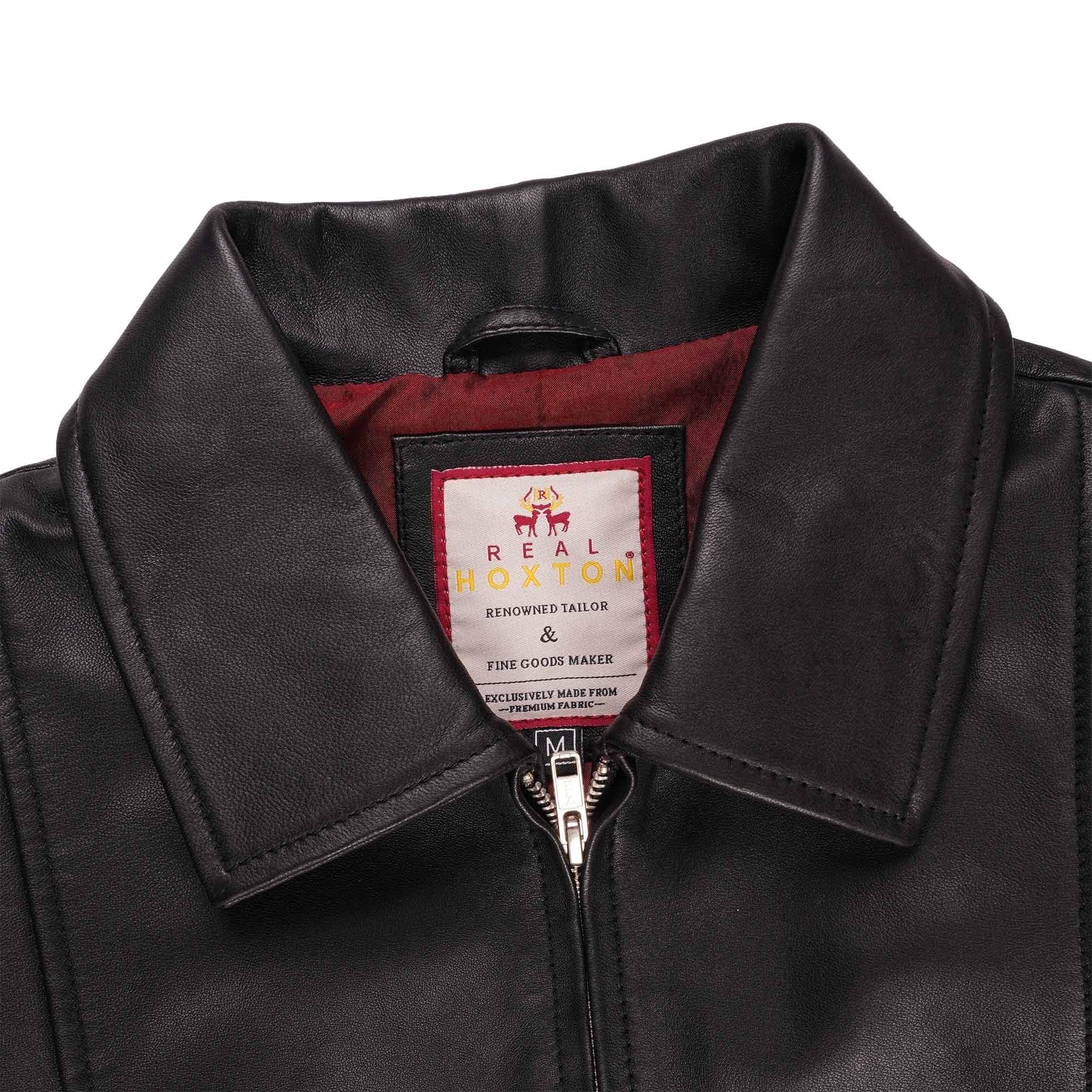 Leather Gab Jacket - Black