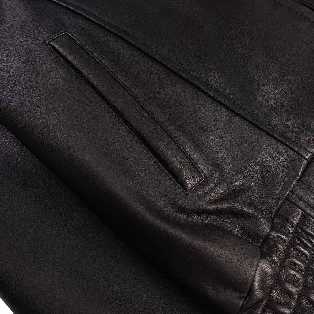 Leather Gab Jacket - Black