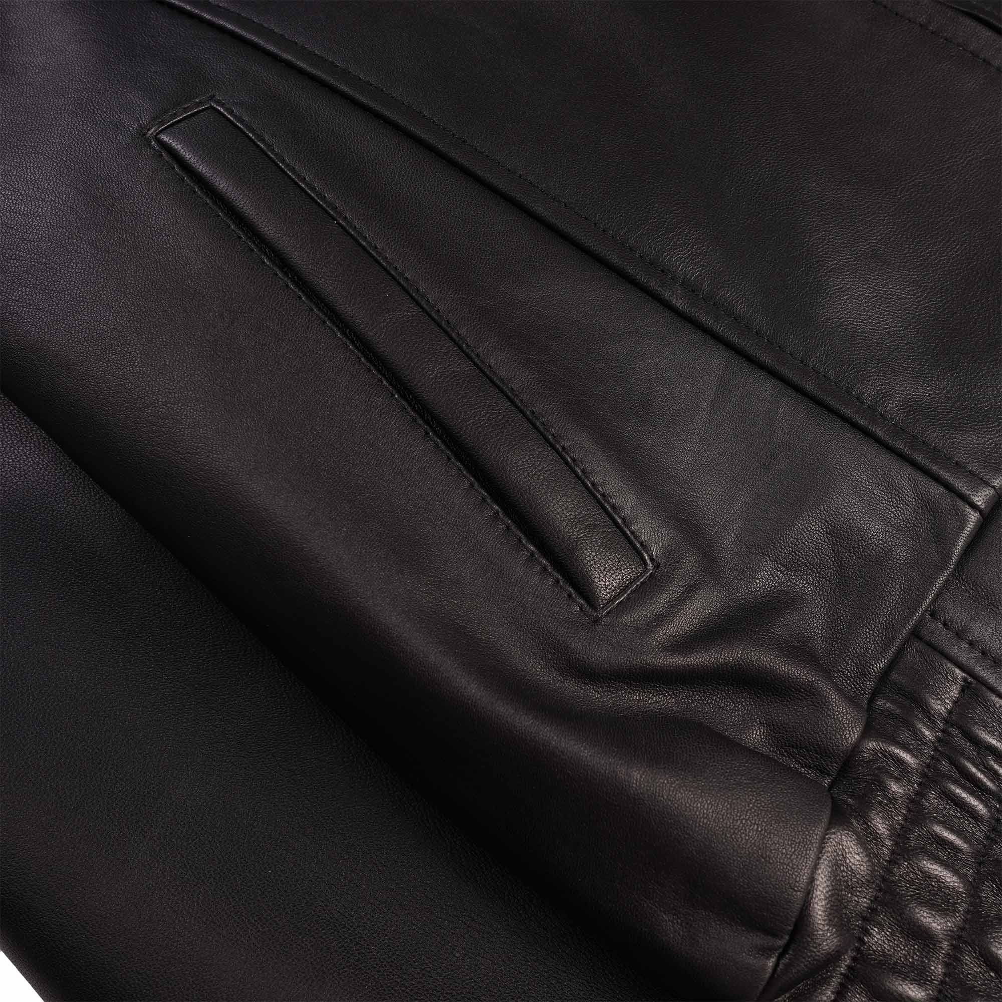 Leather Gab Jacket - Black