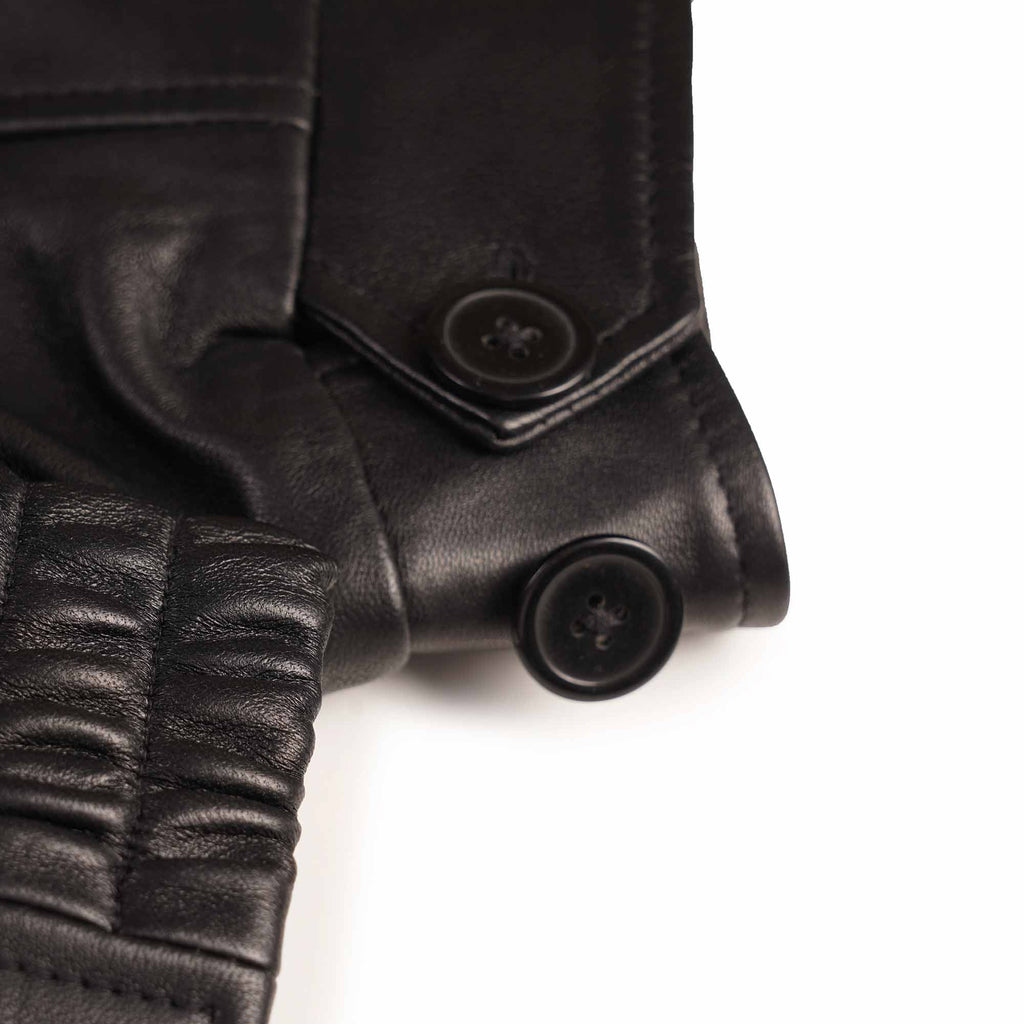 Leather Gab Jacket - Black