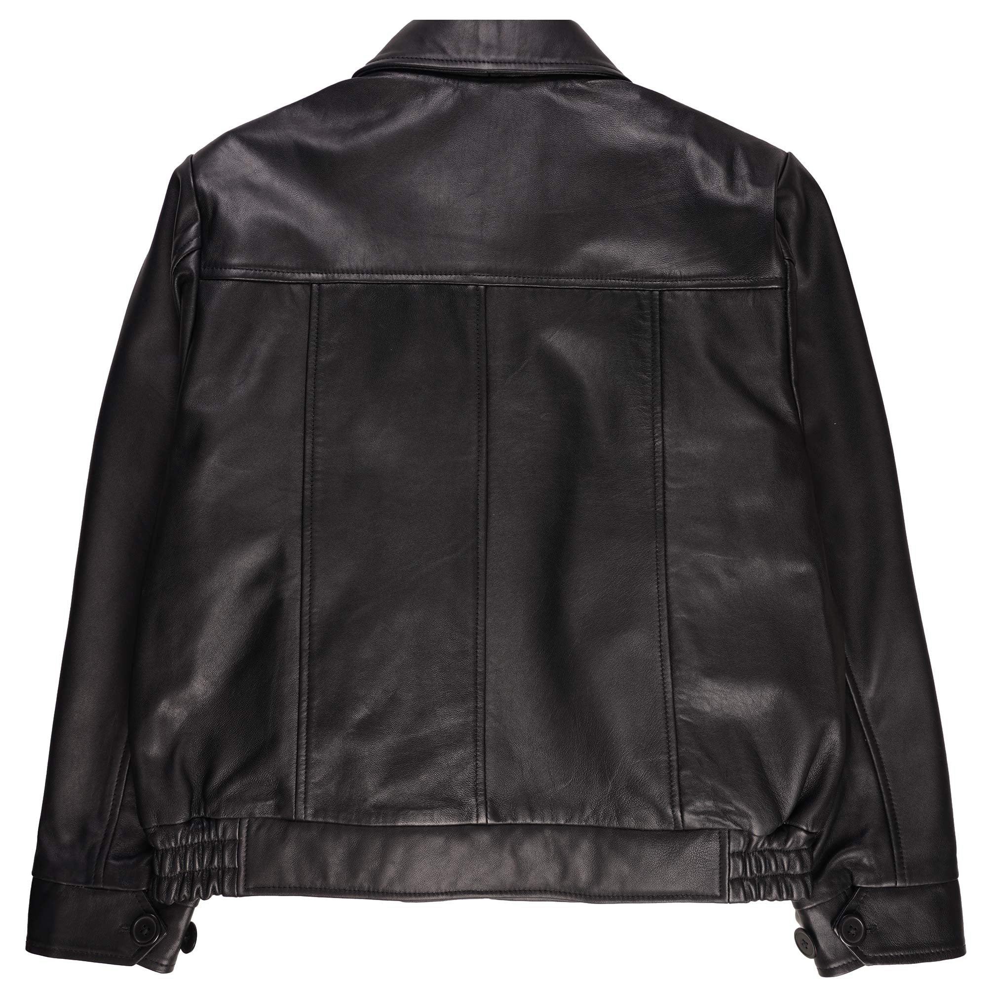 Leather Gab Jacket - Black