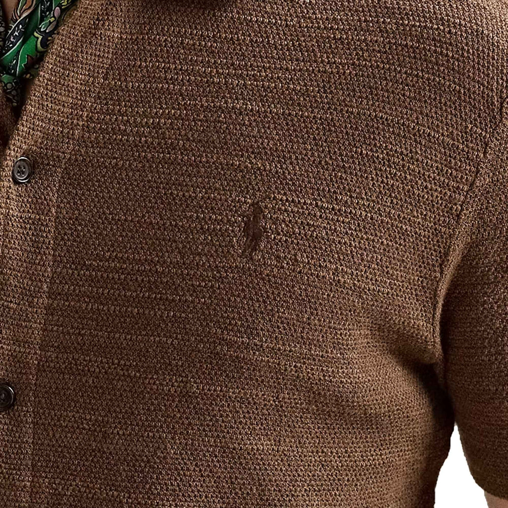 Polo Ralph Lauren Textured Cotton-Linen Shirt - Fall Brown