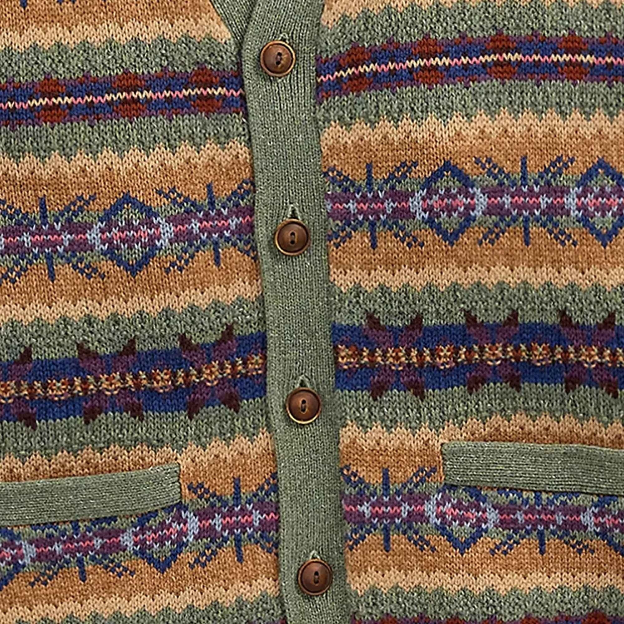 Polo Ralph Lauren Fair Isle Cotton-Blend Cardigan 710970652001