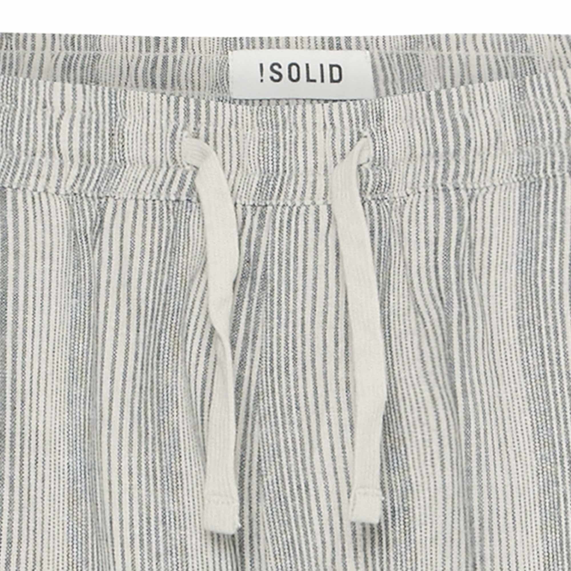 Solid Clothing Liam Stripe Shorts - Grey Navy