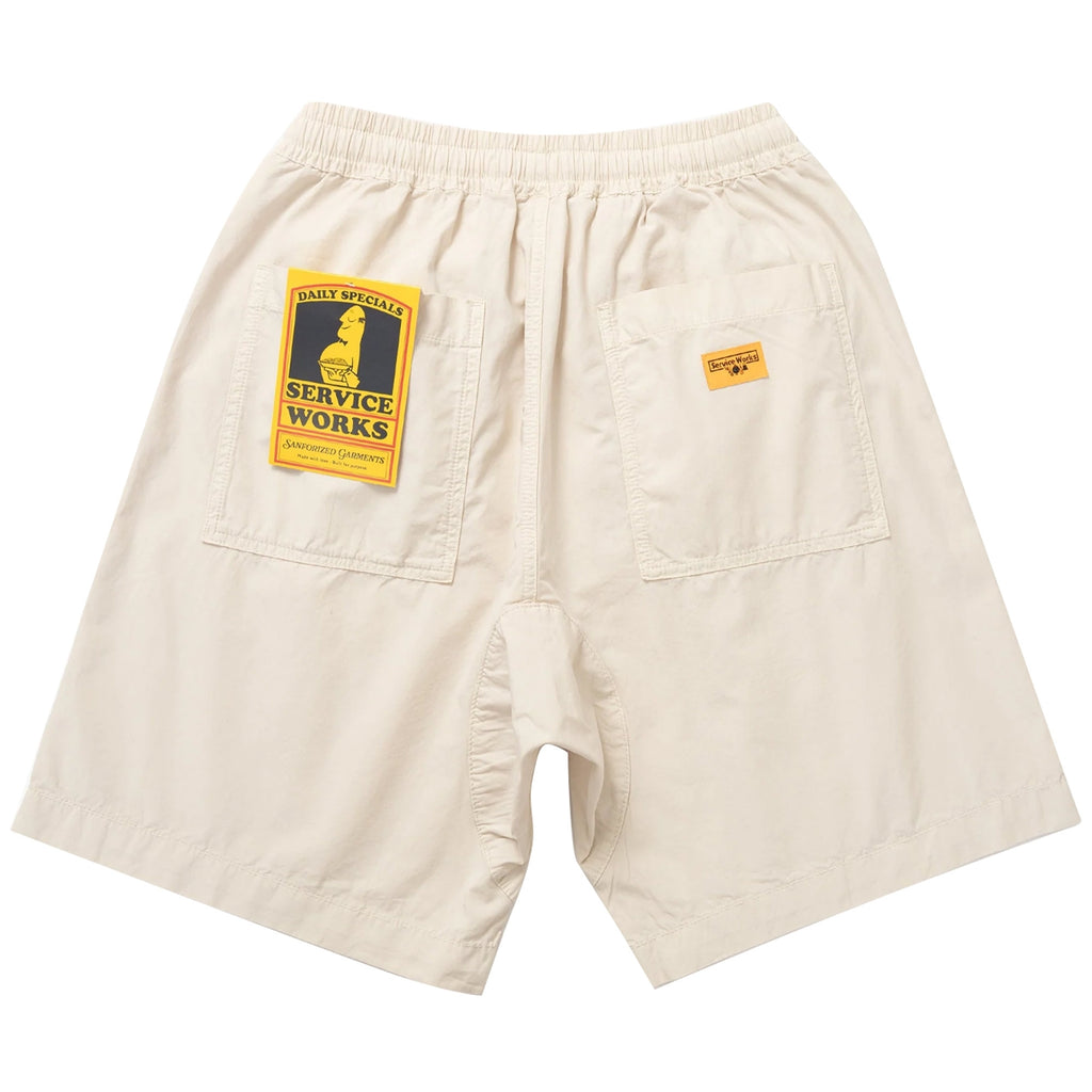 Service Works Poplin Chef Shorts - White Oak