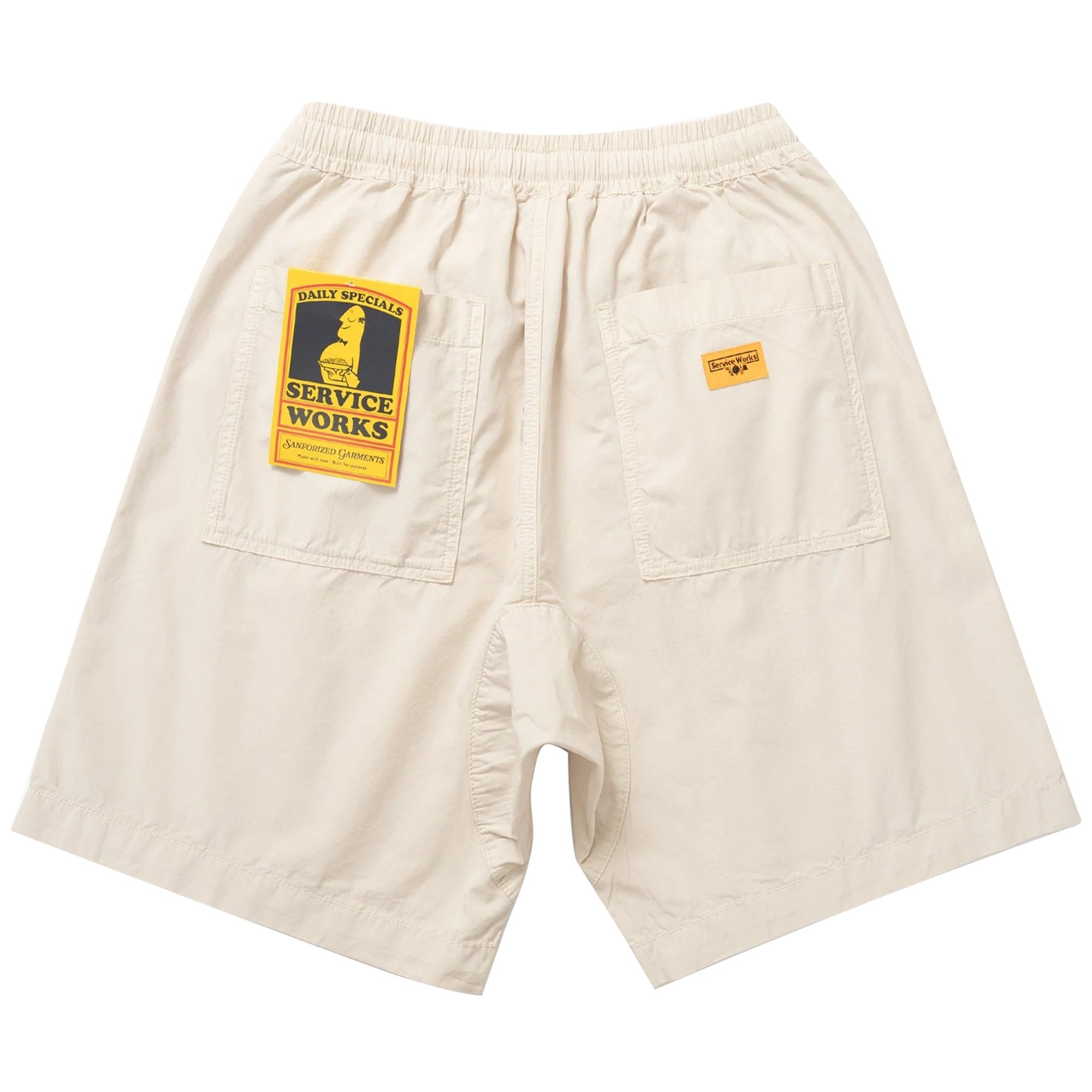 Service Works Poplin Chef Shorts - White Oak
