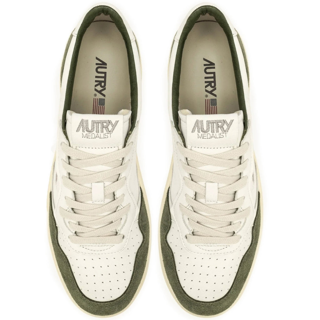 Autry Medalist Low - White Bottle Green