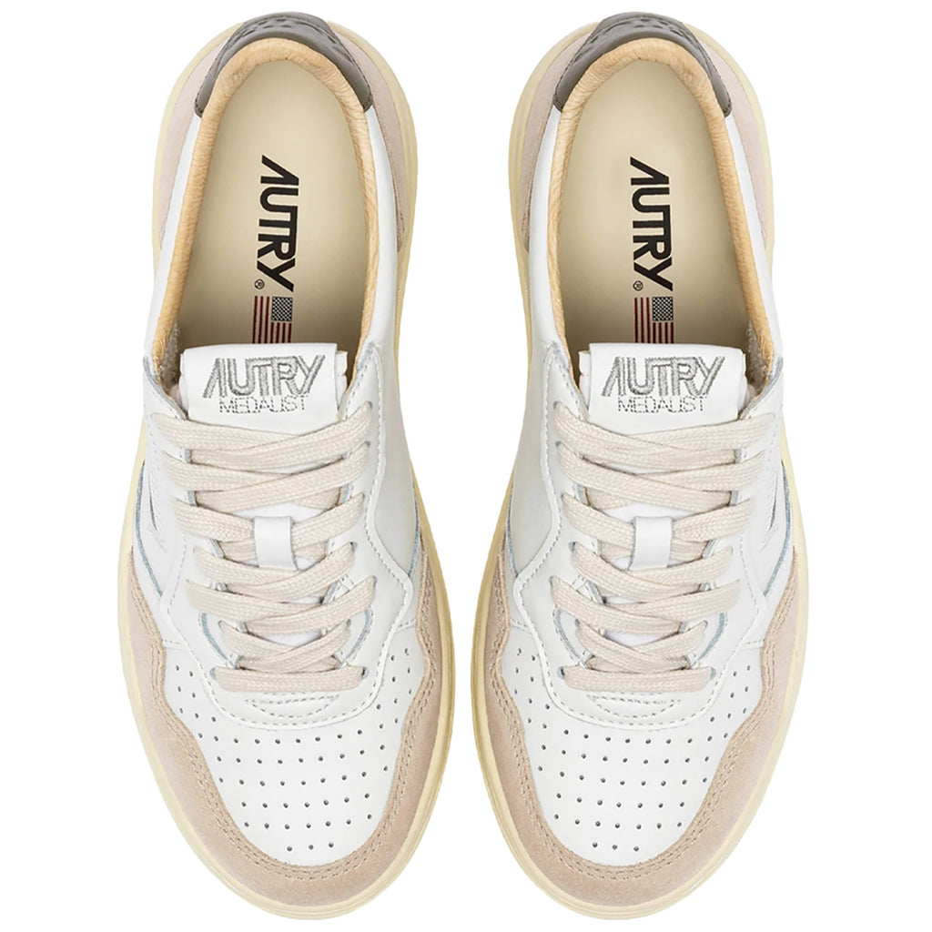 Autry Medalist Low - White/Morel