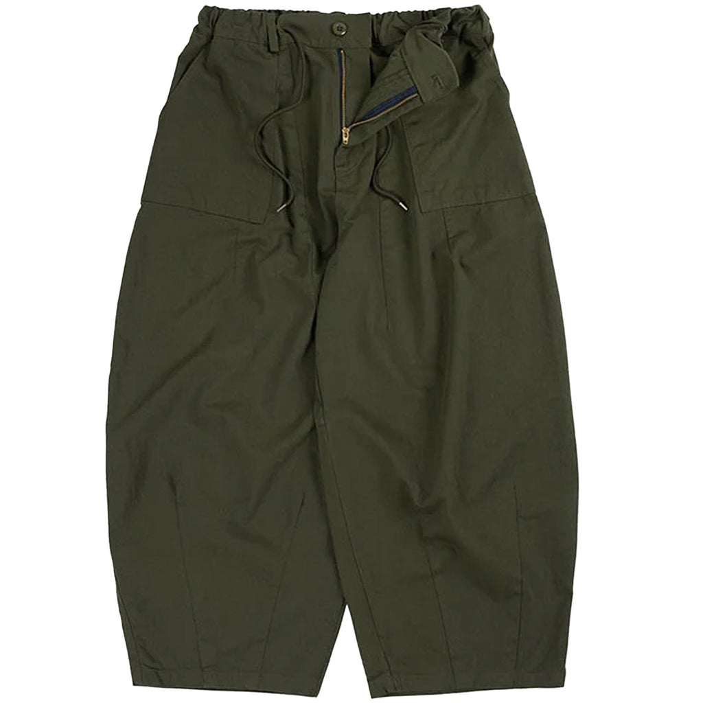 Twill Balloon Pants - Olive