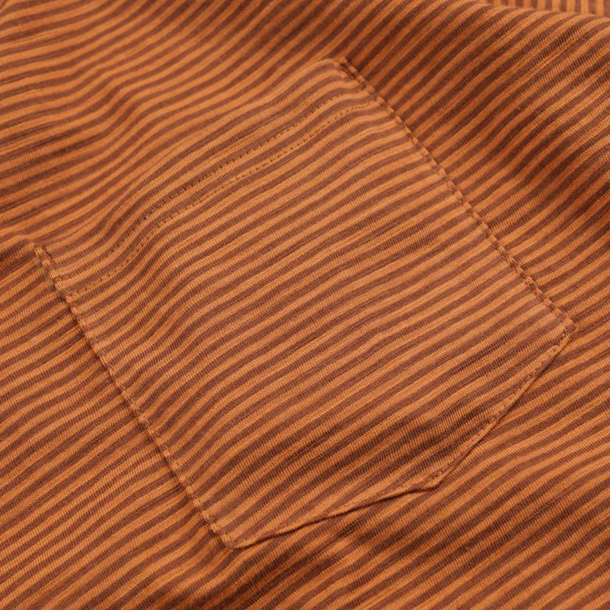 FrizmWORKS Thin Stripe Half T-Shirt - Brick