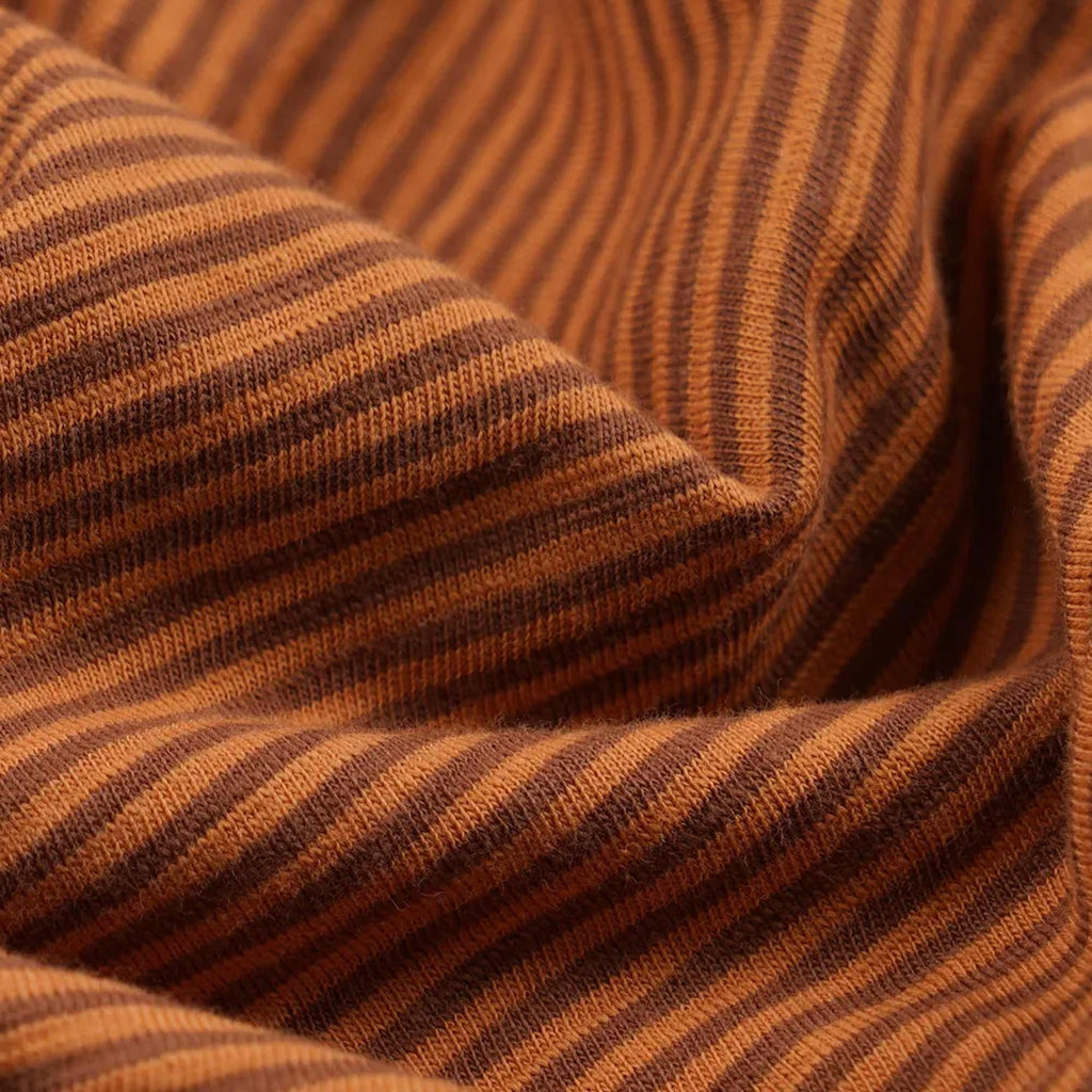 FrizmWORKS Thin Stripe Half T-Shirt - Brick