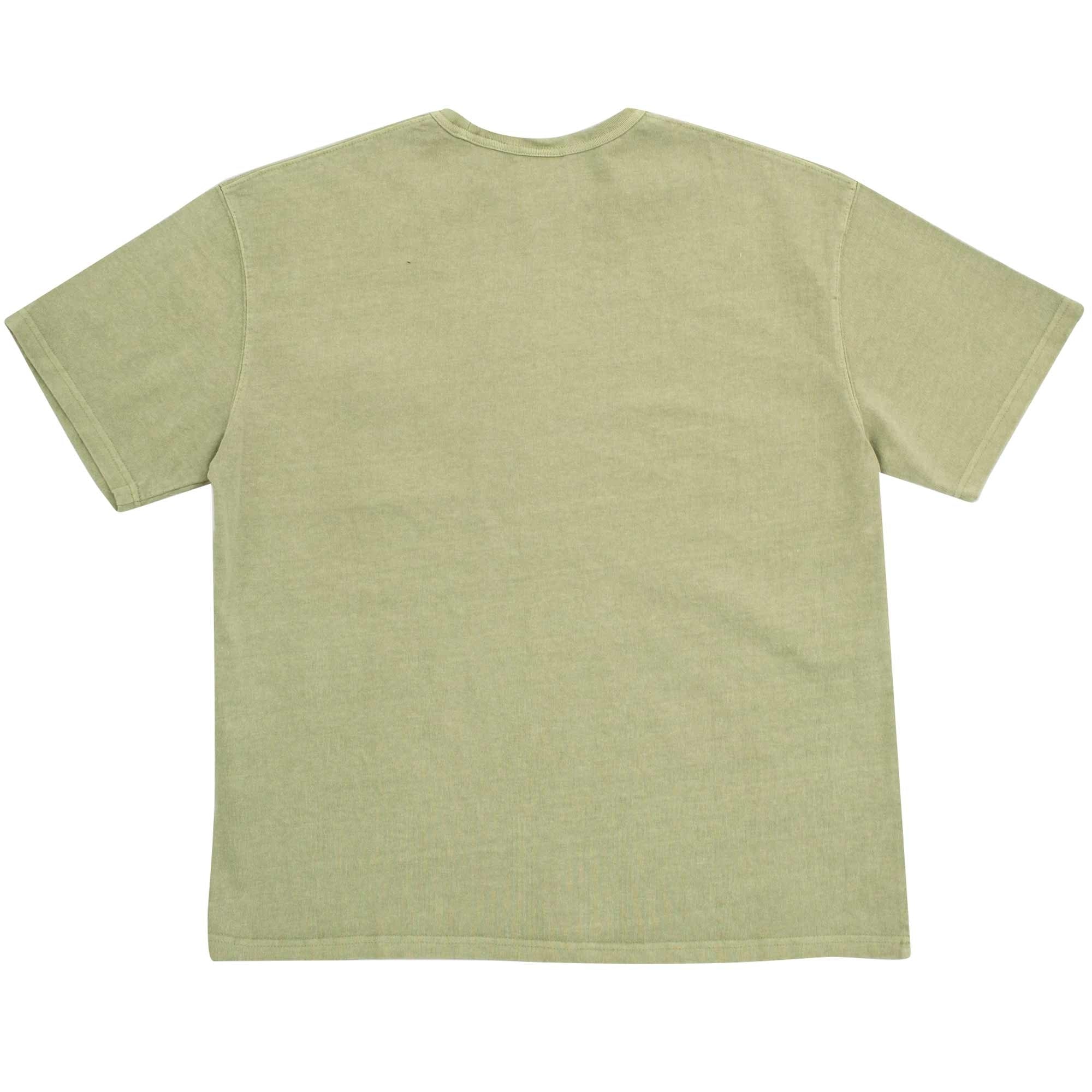 Cigarette Pocket Pigment Dyeing T-Shirt - Green