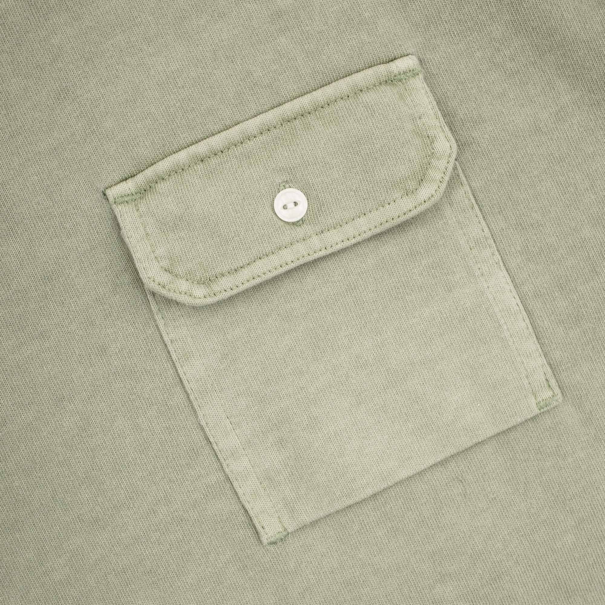 Cigarette Pocket Pigment Dyeing T-Shirt - Beige