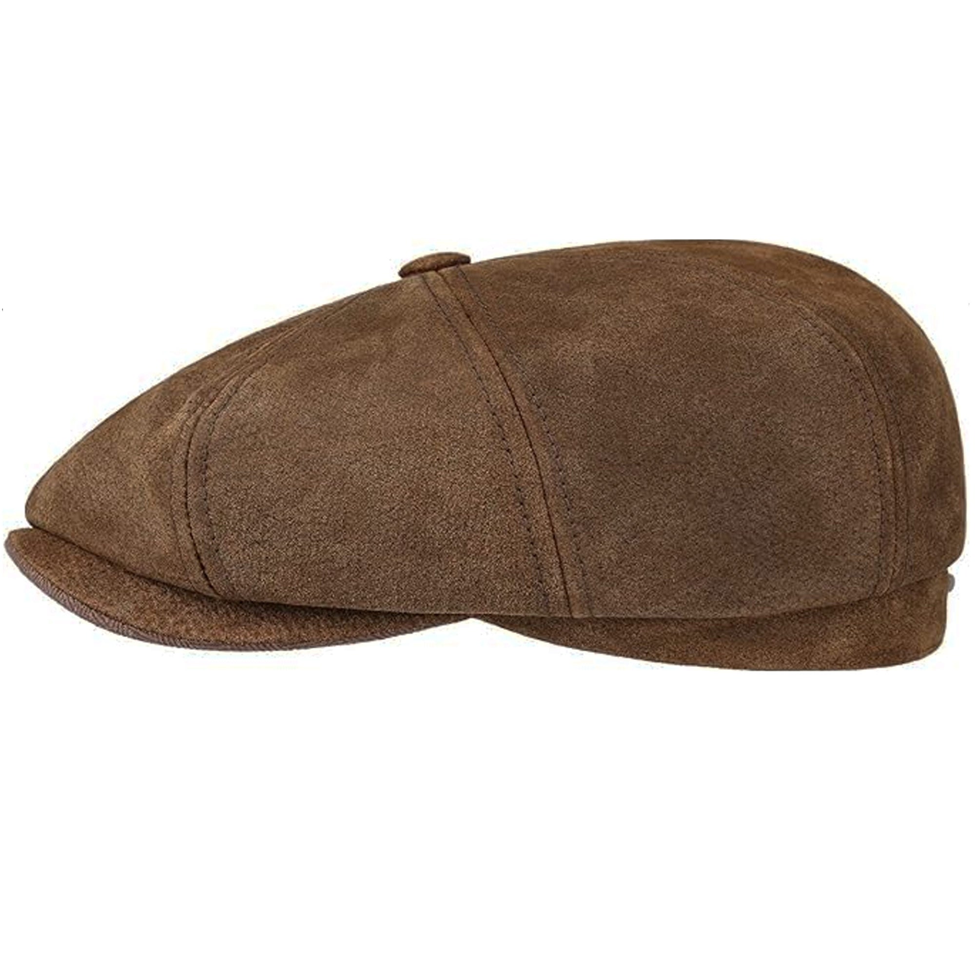 Hatteras Burney Leather Newsboy Cap - Tan