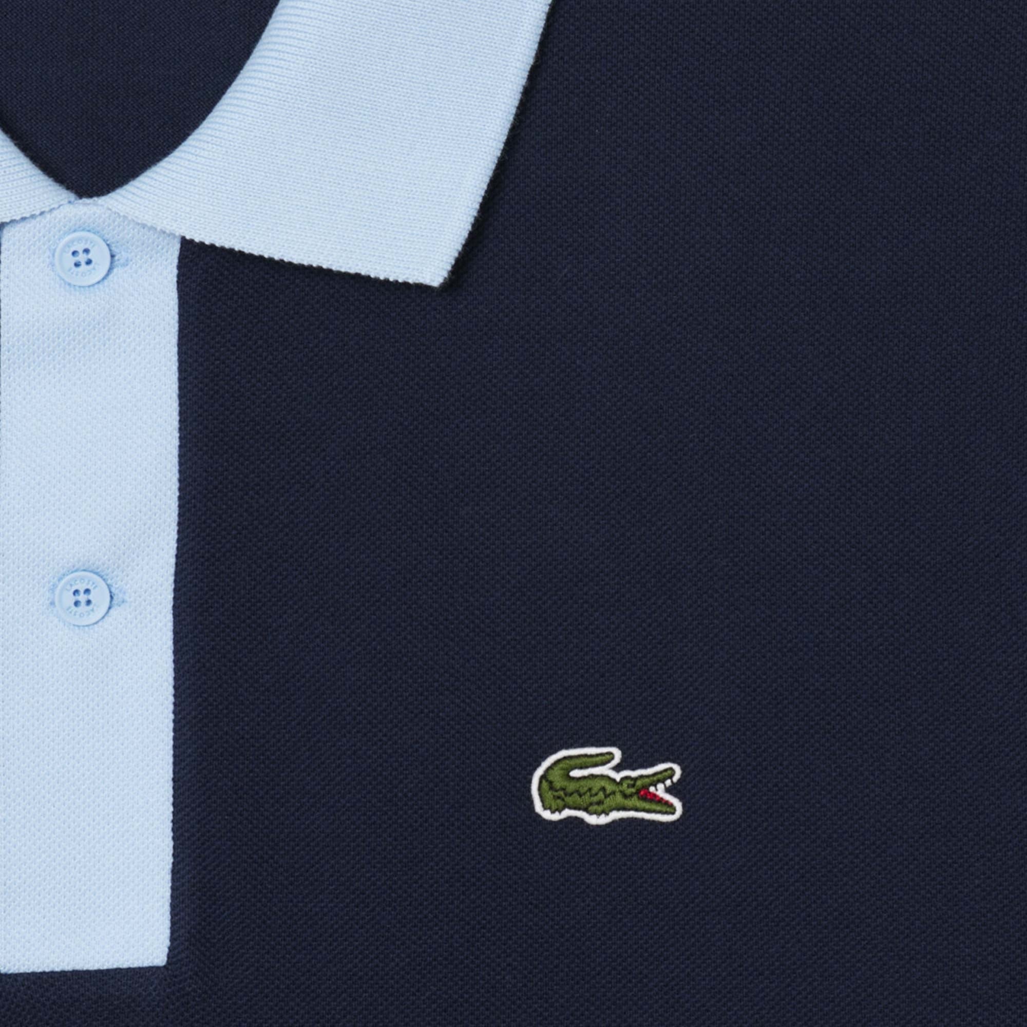 Lacoste Classic Fit Contrast Collar L.12.12 Polo Shirt - Bleu