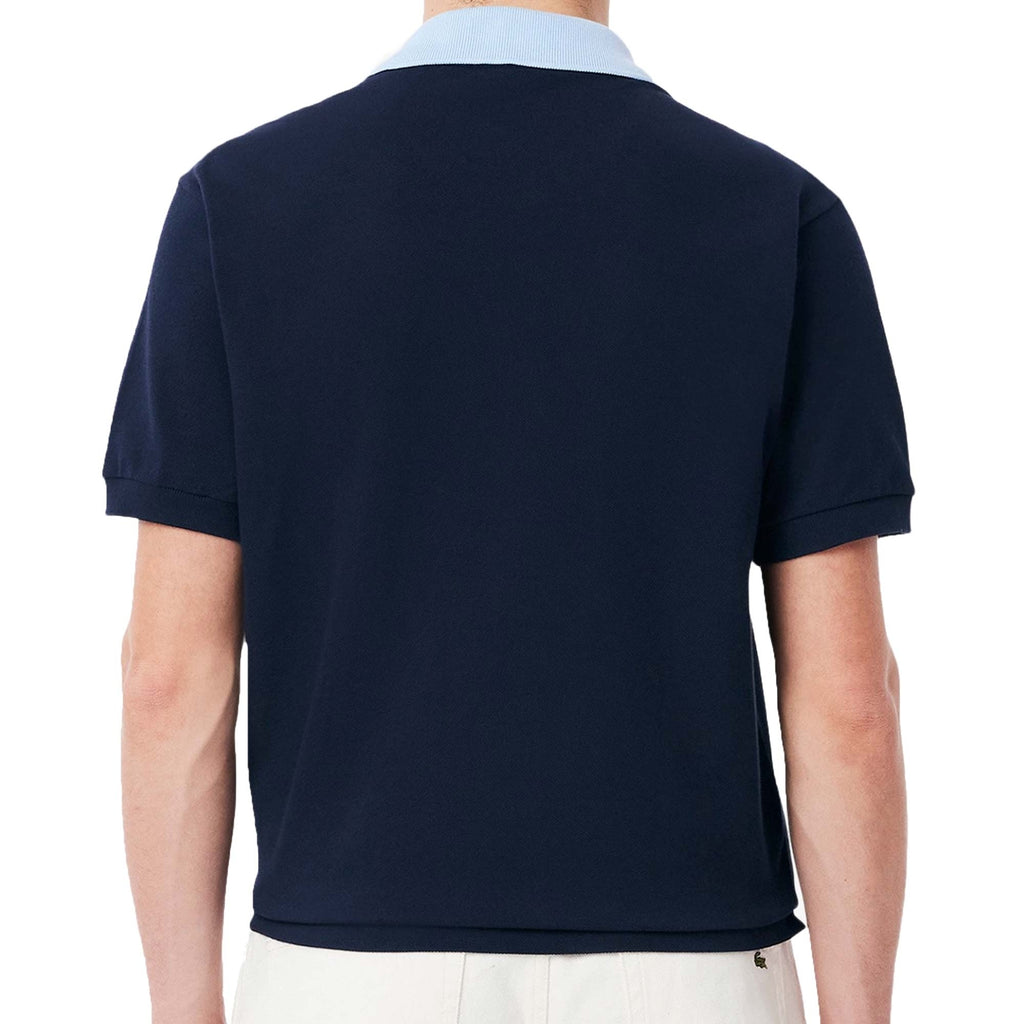 Lacoste Classic Fit Contrast Collar L.12.12 Polo Shirt - Bleu