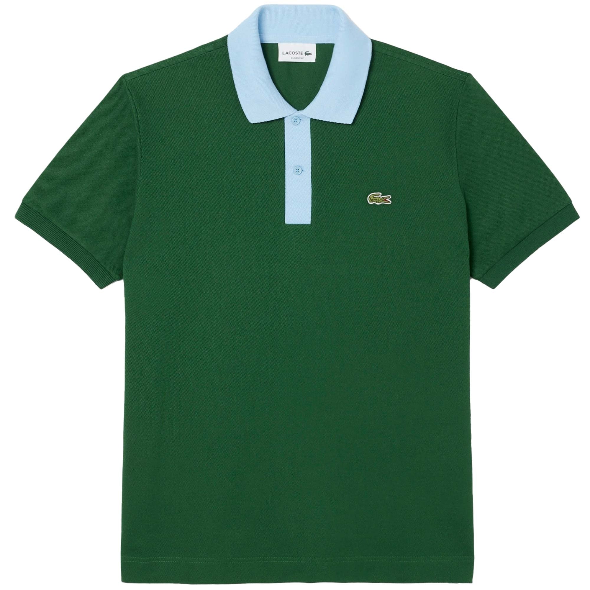 Classic Fit Contrast Collar L.12.12 Polo Shirt - Vert