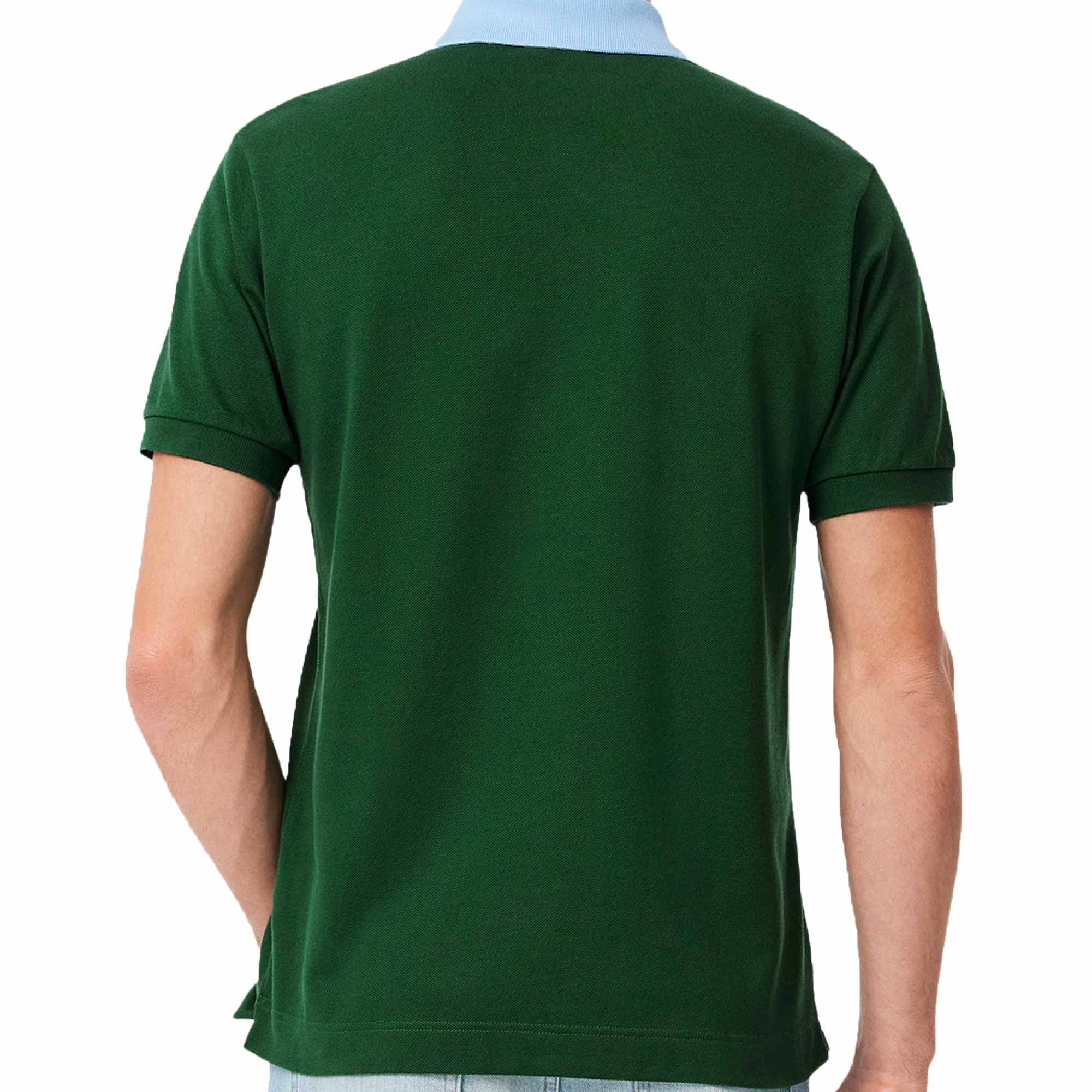 Classic Fit Contrast Collar L.12.12 Polo Shirt - Vert