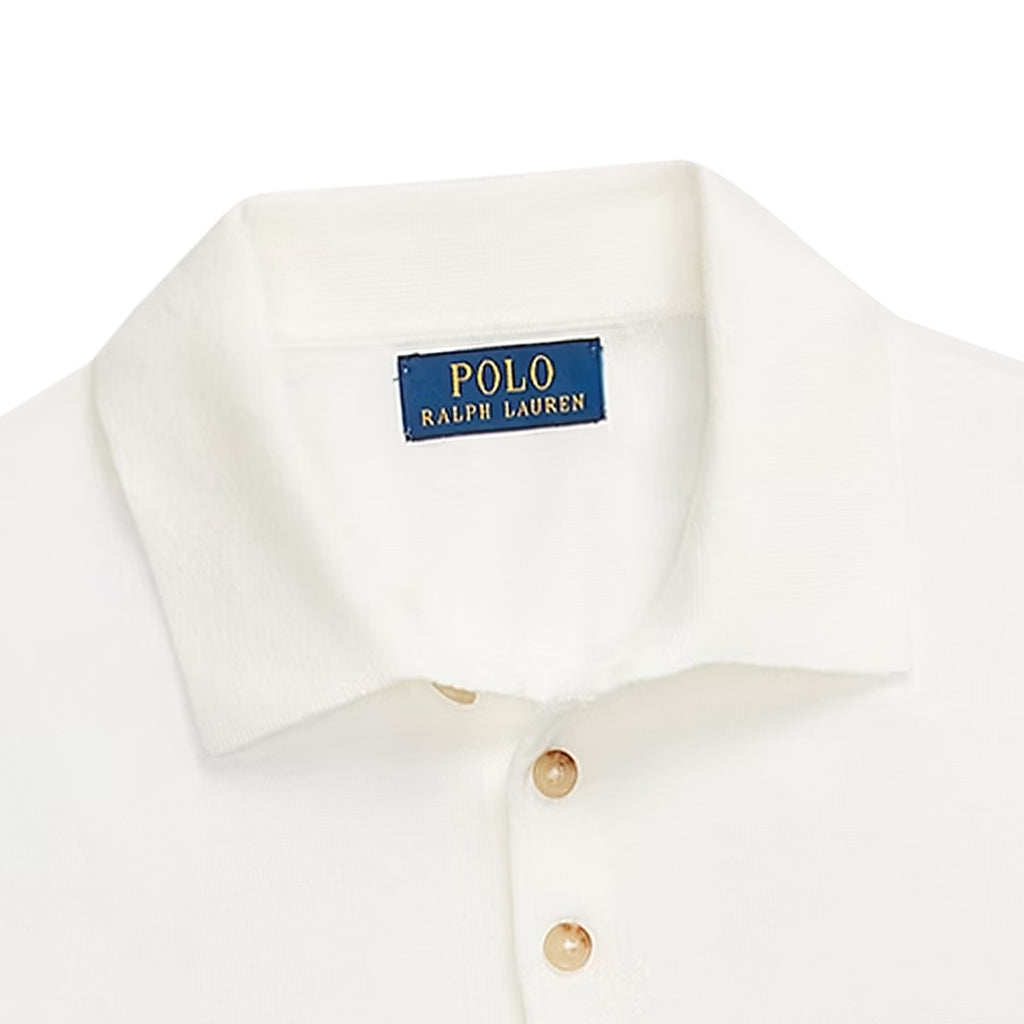 Cotton Polo-Collar Jumper - White