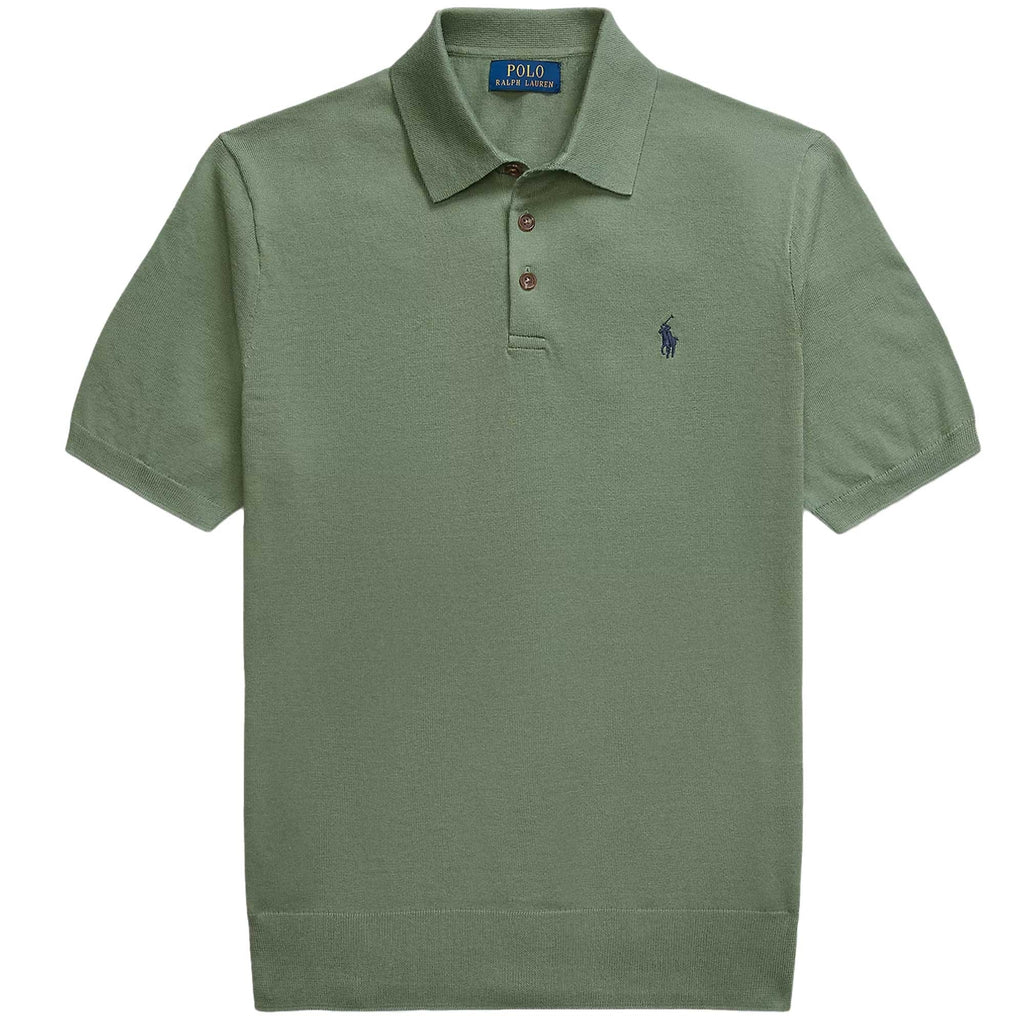 Polo Ralph Lauren Cotton Polo-Collar Jumper - Fatigue Green